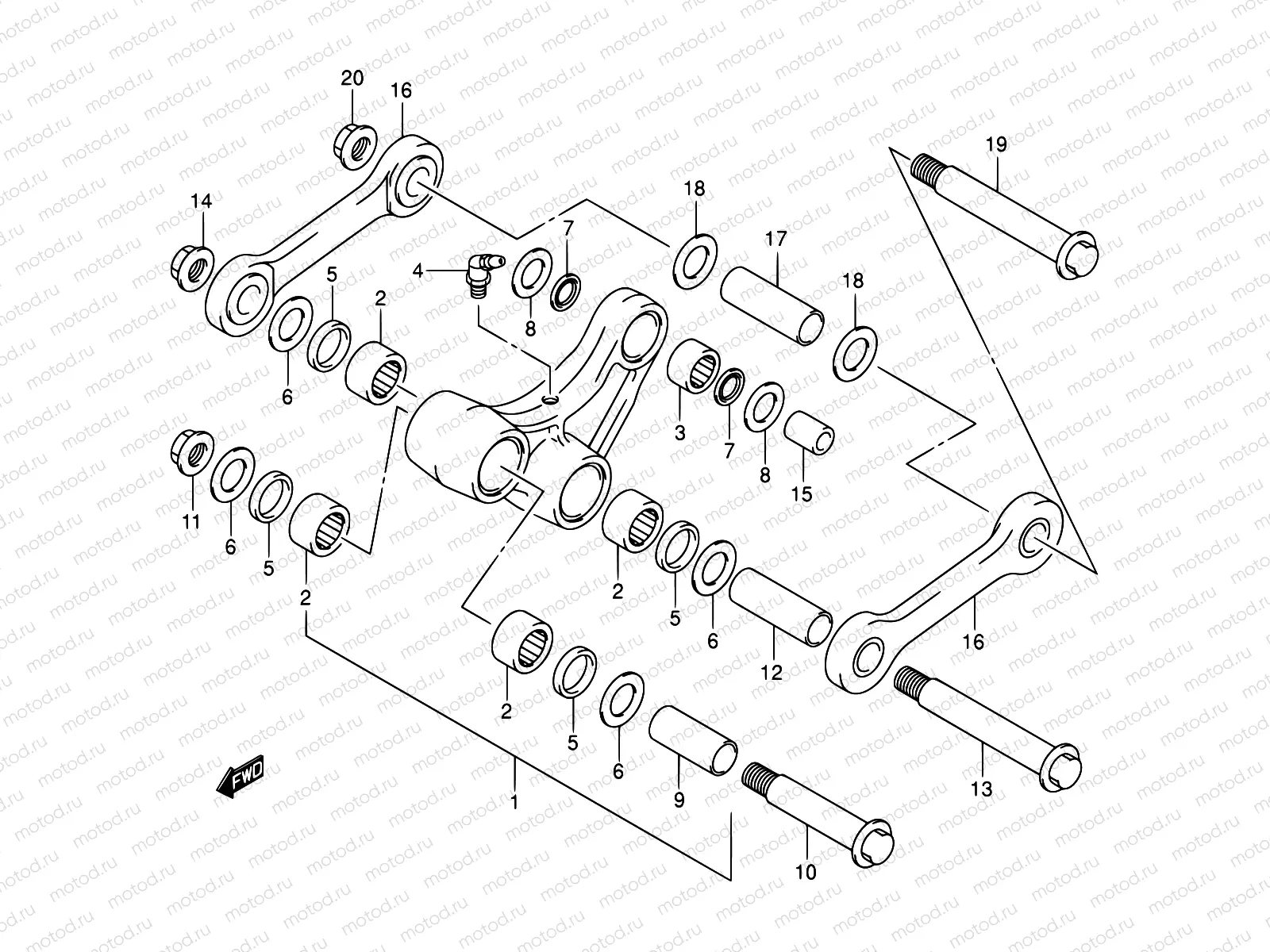 54 - REAR CUSHION LEVER