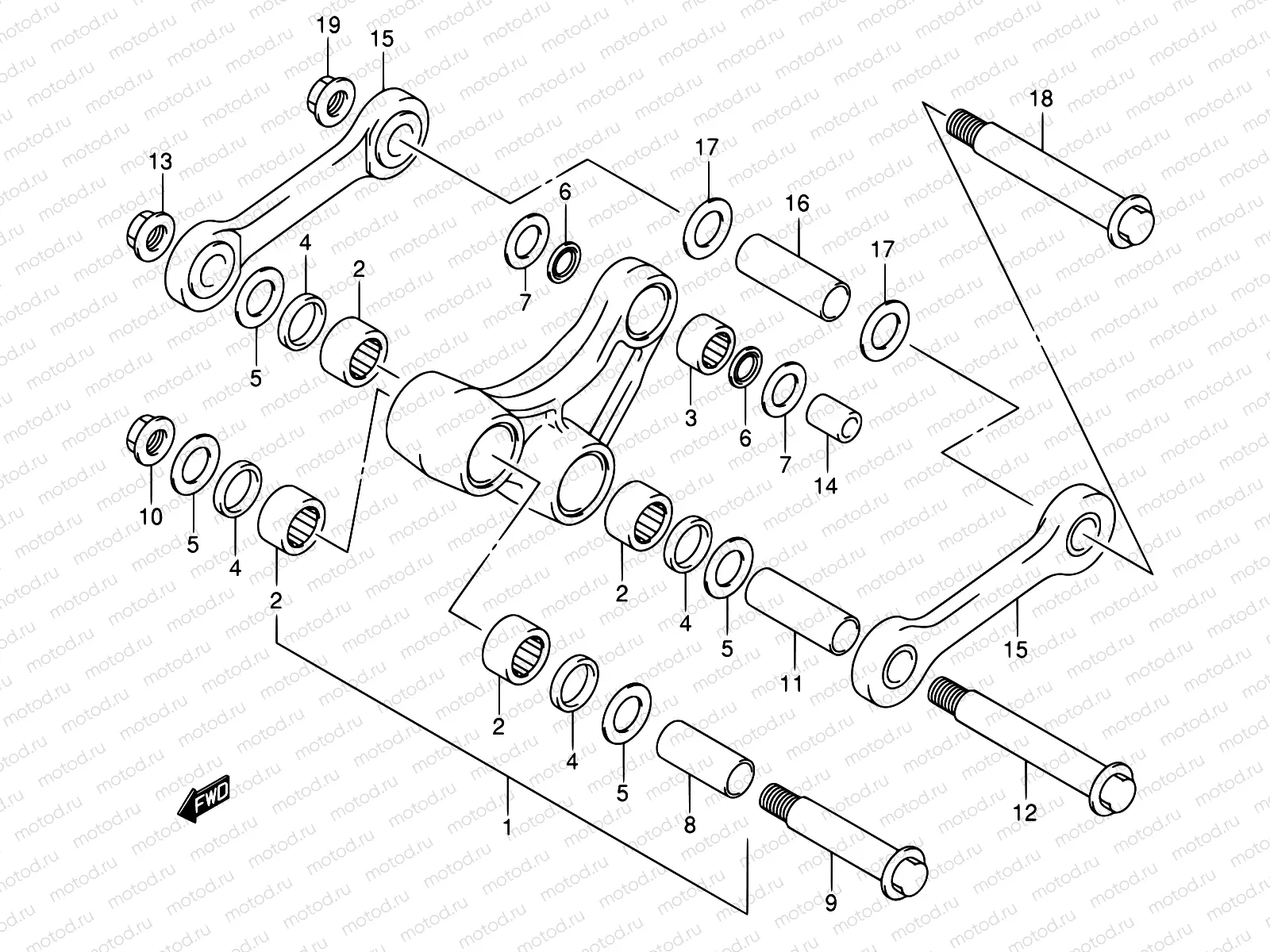 54 - REAR CUSHION LEVER
