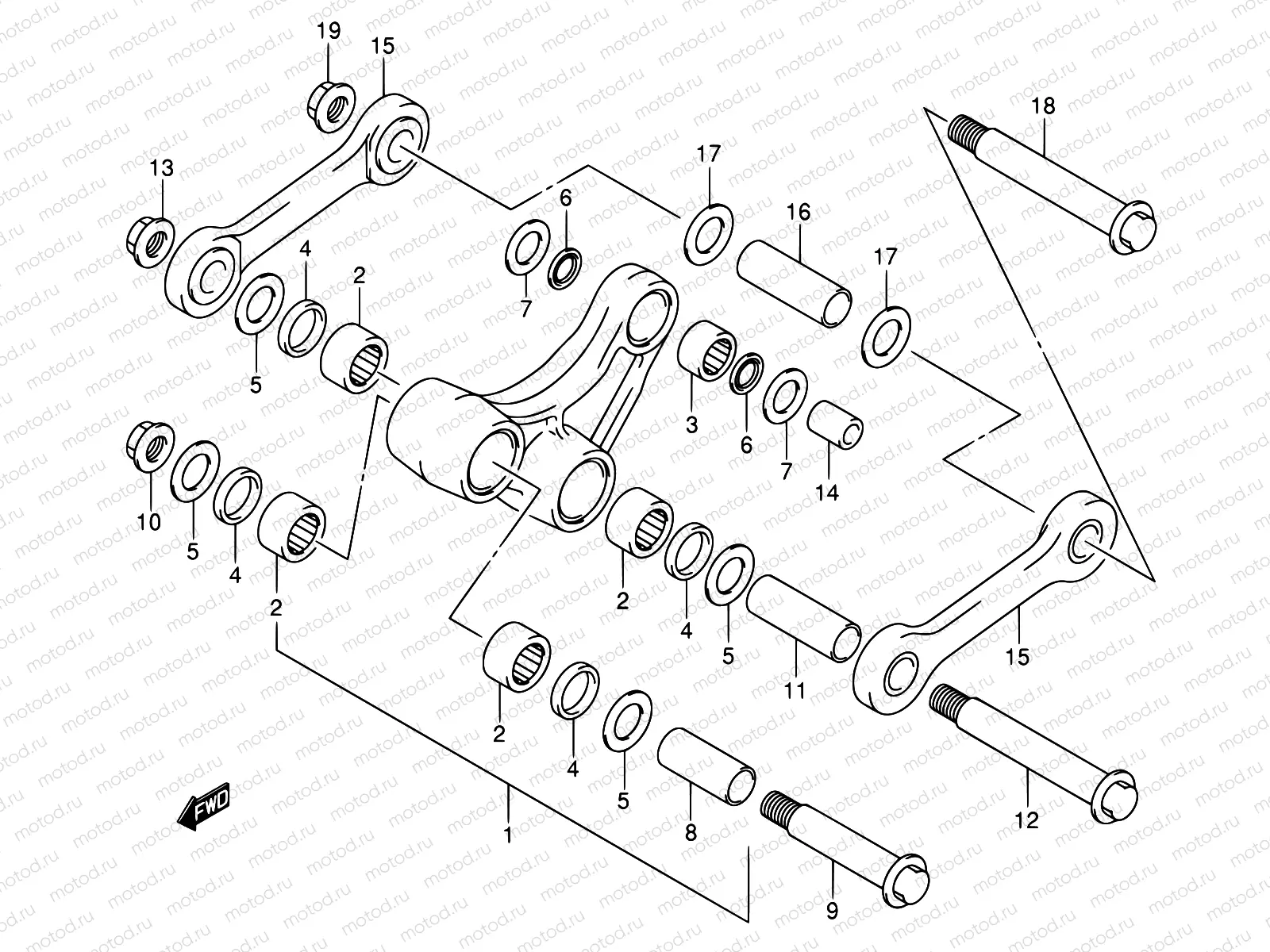 54 - REAR CUSHION LEVER