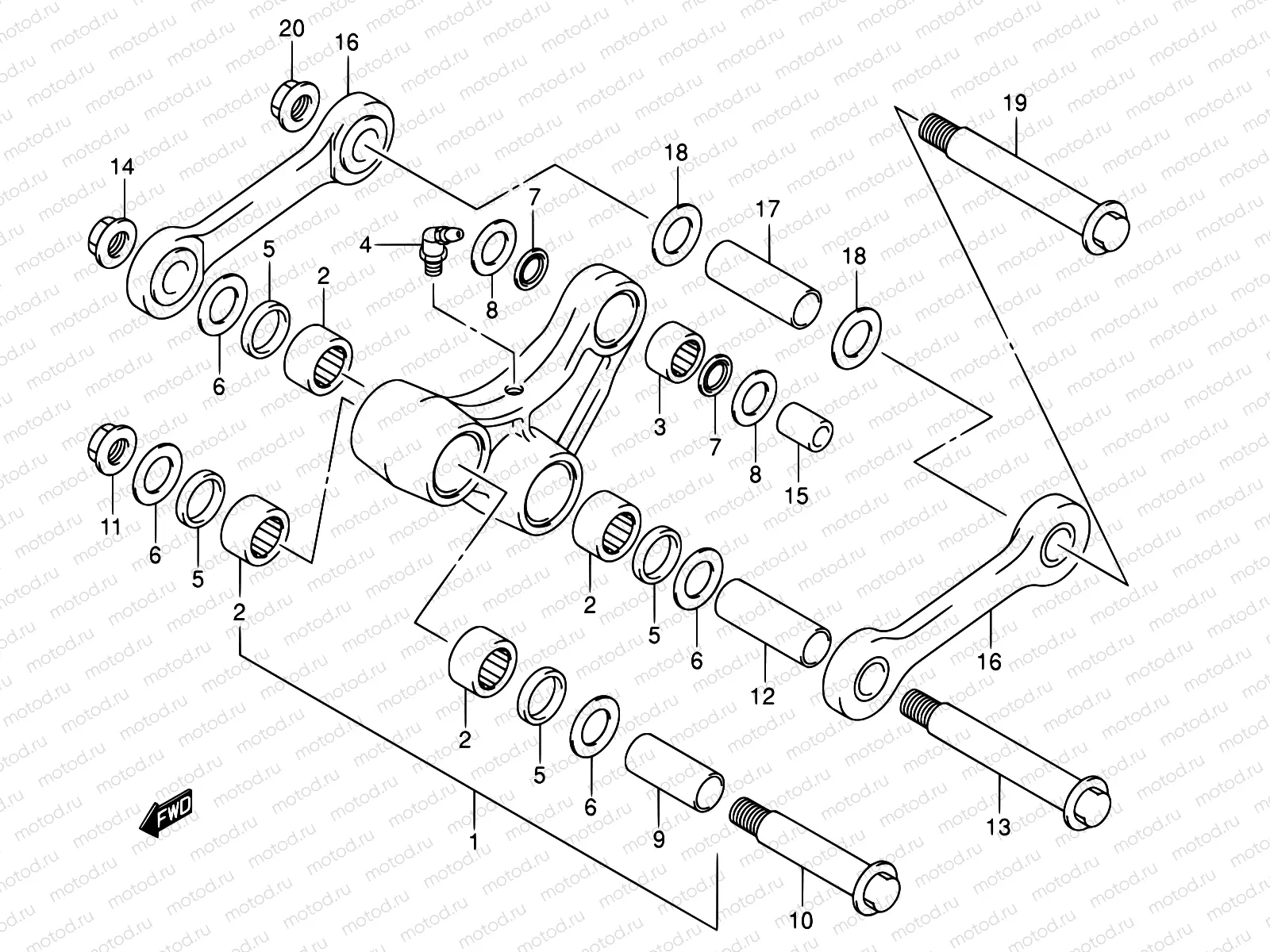 54 - REAR CUSHION LEVER