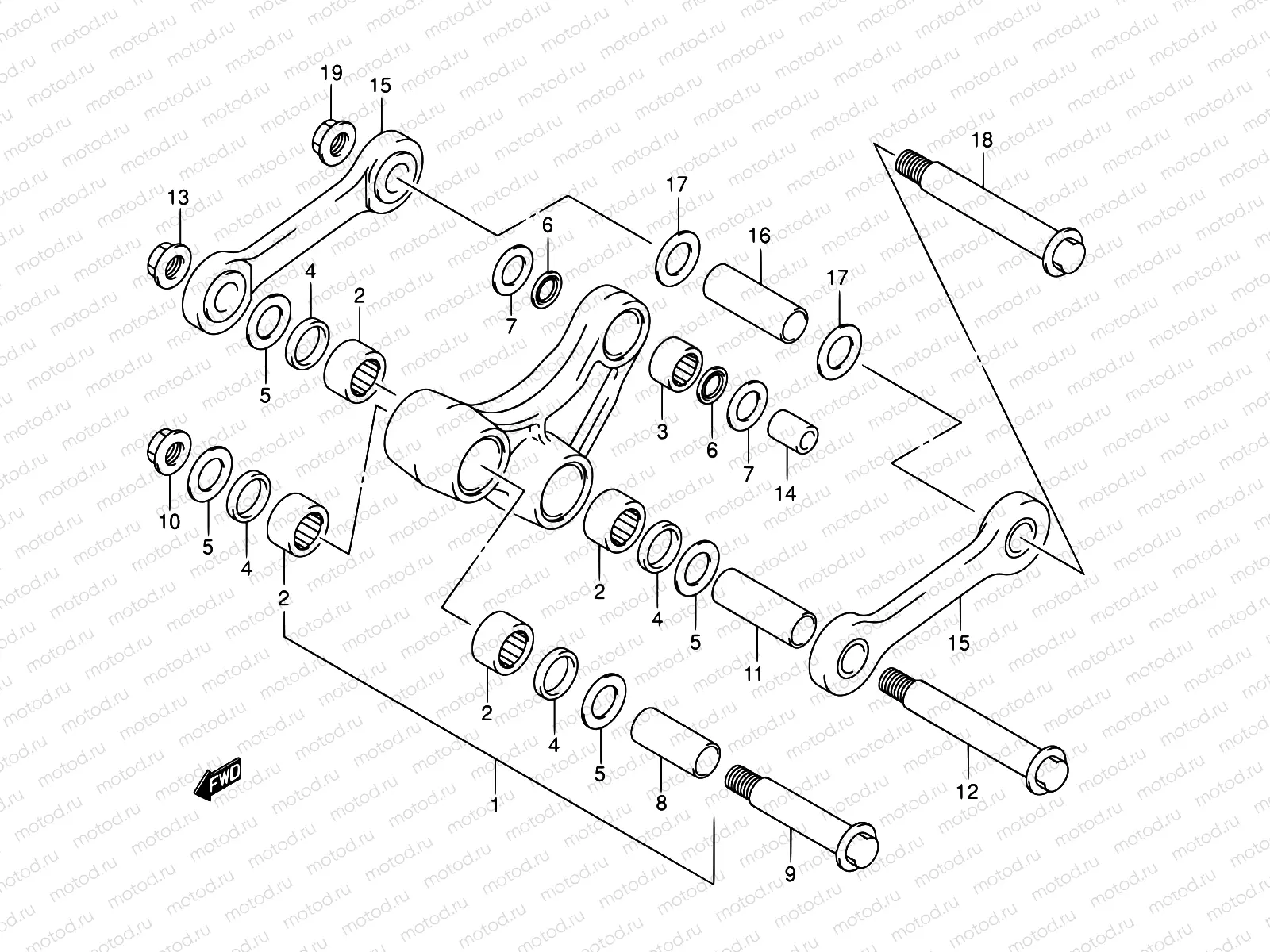 54 - REAR CUSHION LEVER