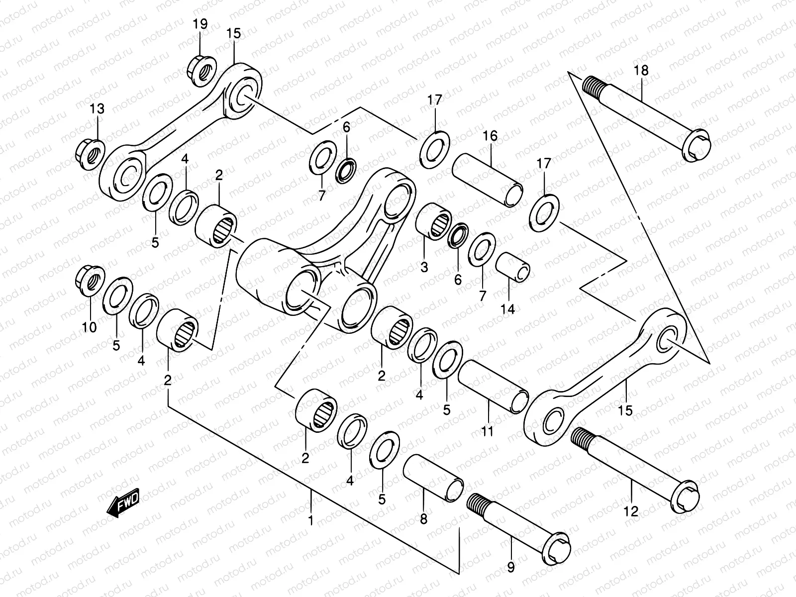 54 - REAR CUSHION LEVER