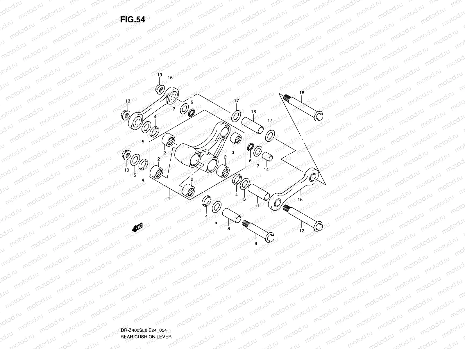 54 - REAR CUSHION LEVER
