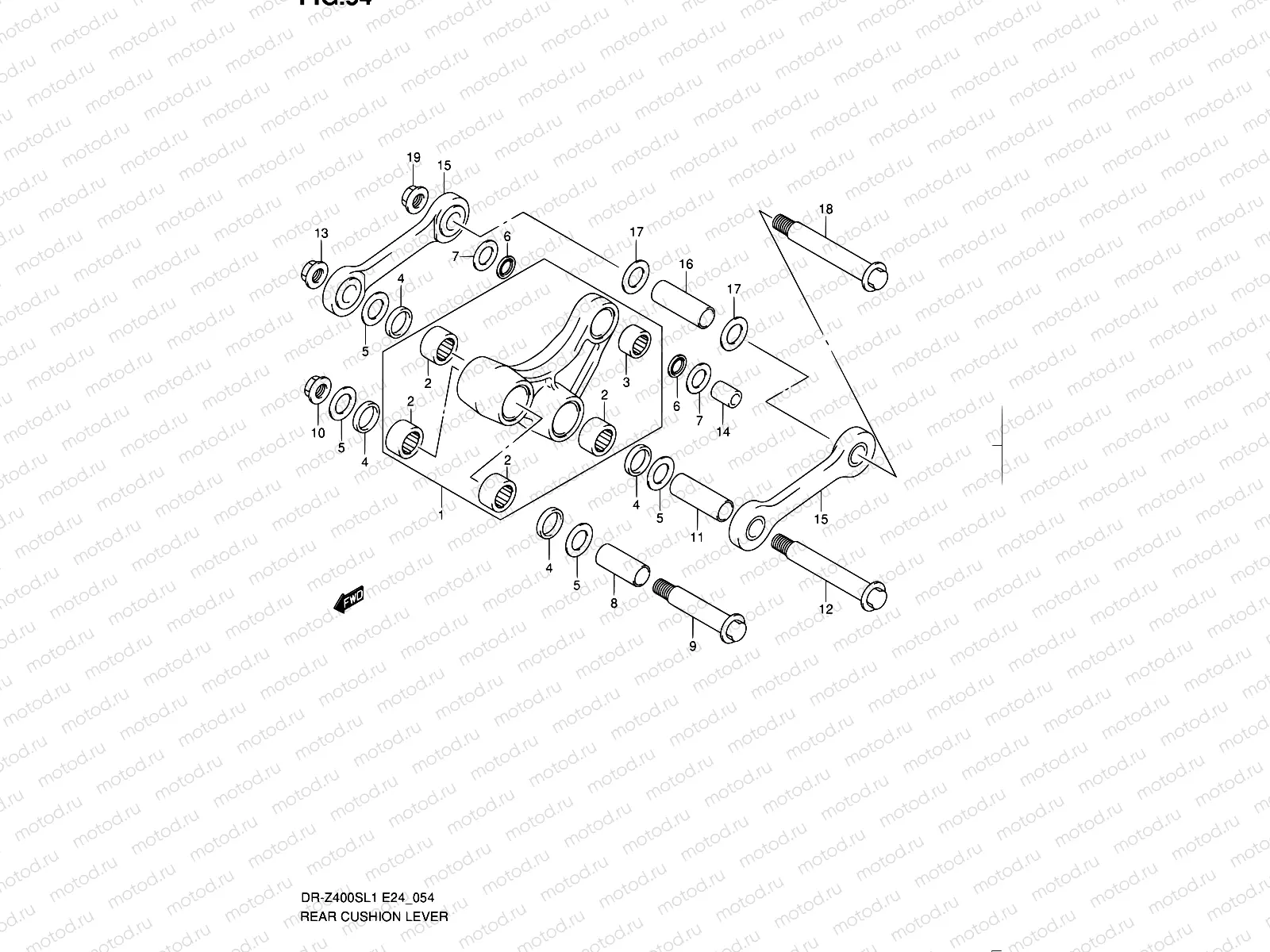 54 - REAR CUSHION LEVER