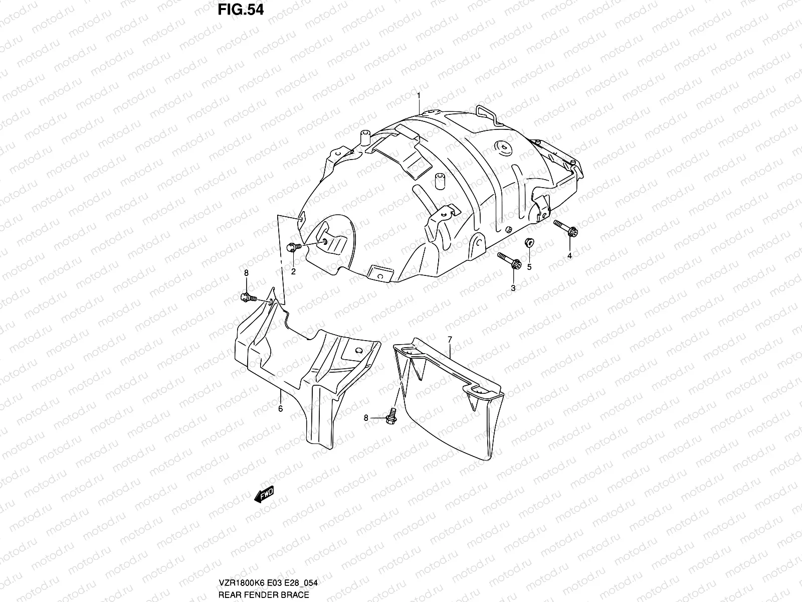 54 - REAR FENDER BRACE
