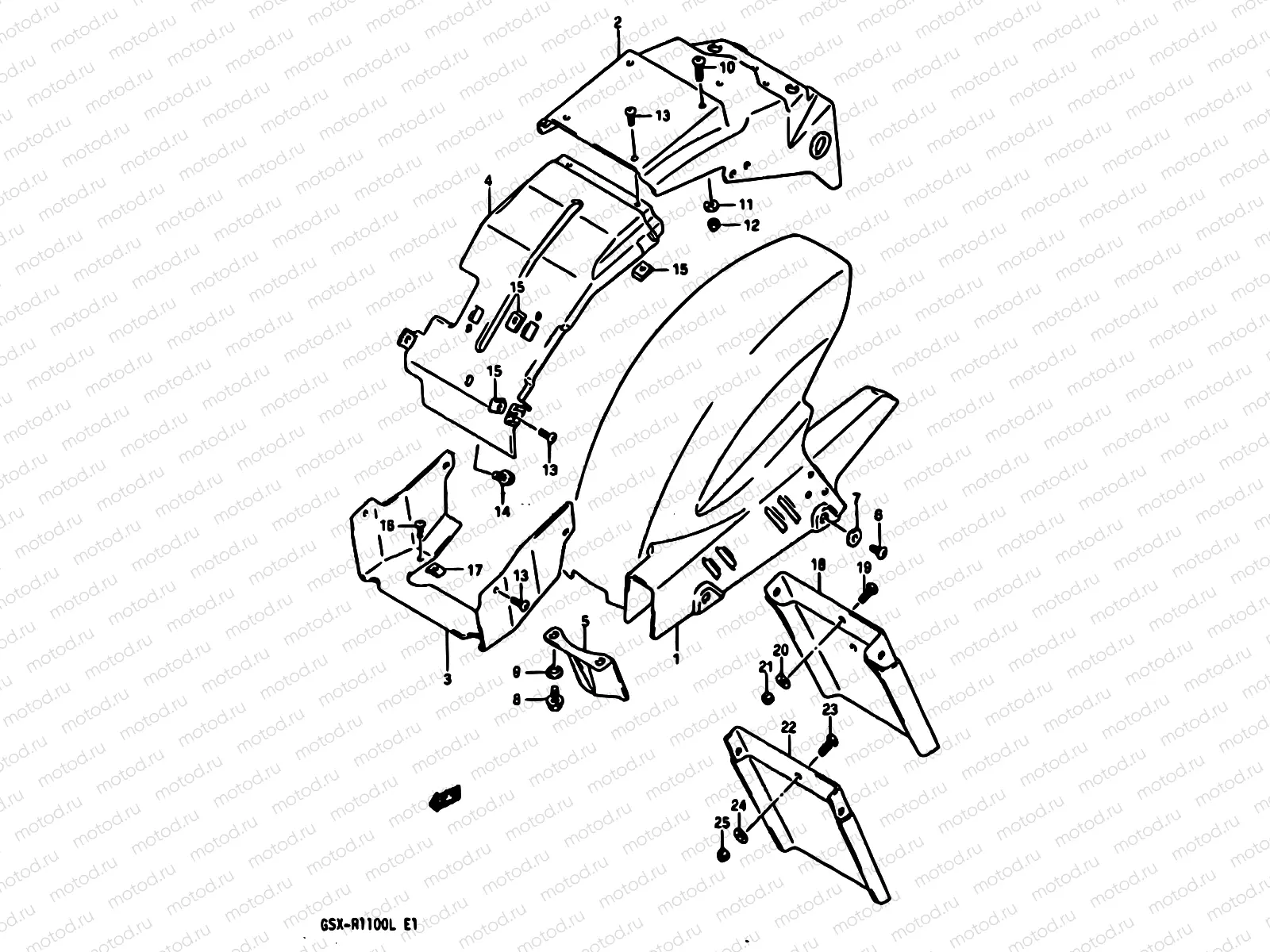 54 - REAR FENDER (MODEL K)