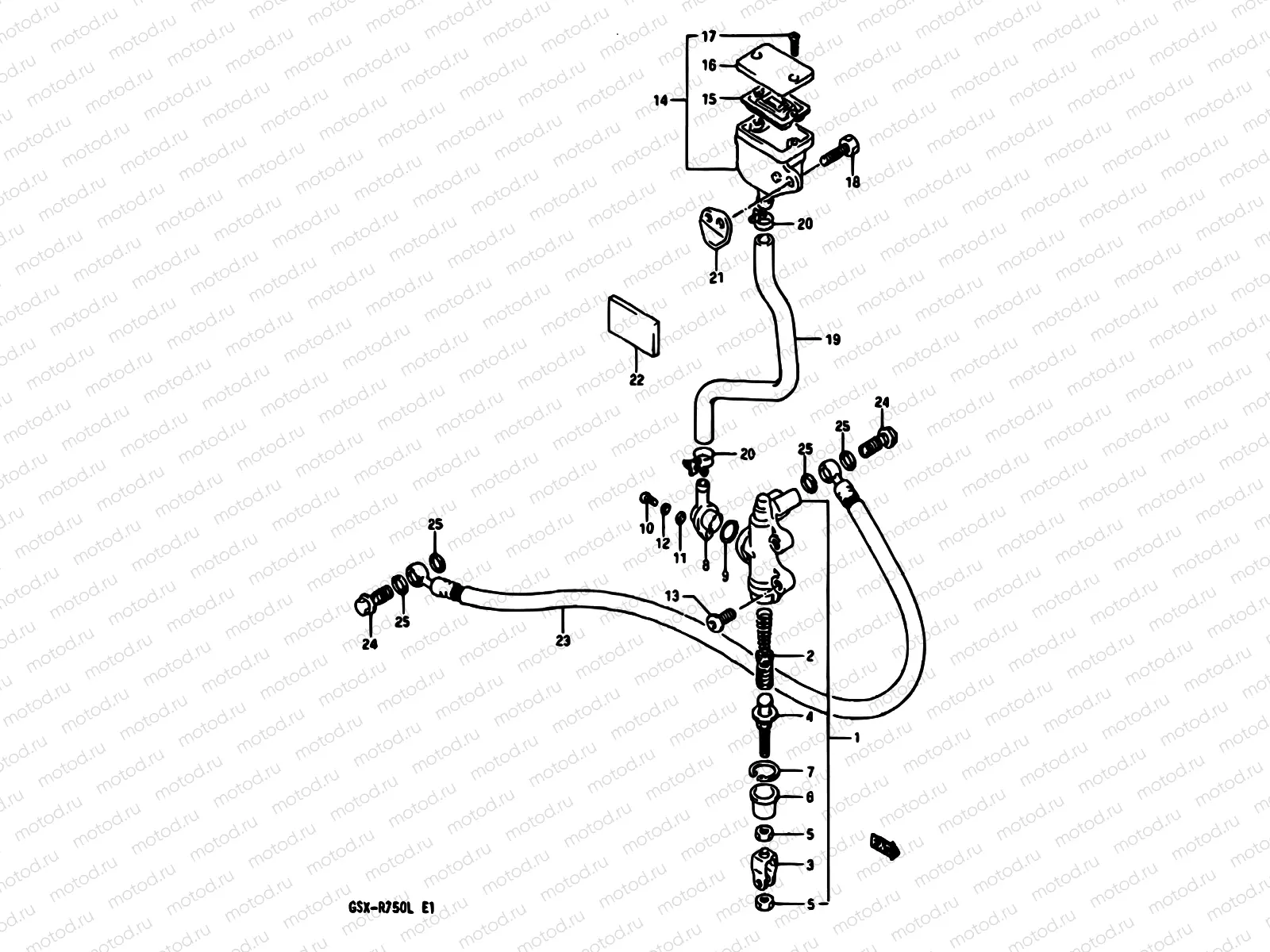 54 - REAR MASTER CYLINDER (MODEL J/K)