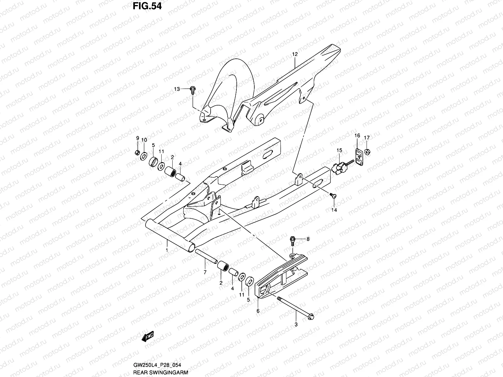 54 - REAR SWINGINGARM
