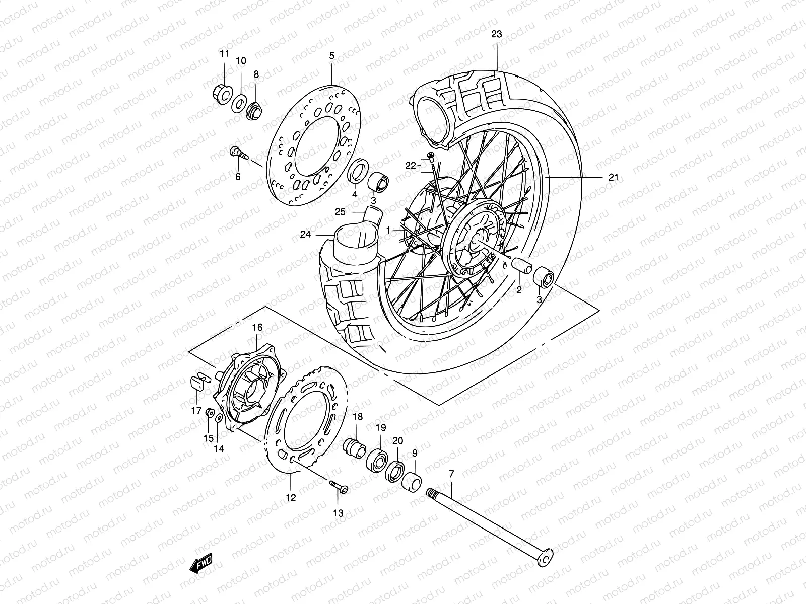 54 - REAR WHEEL