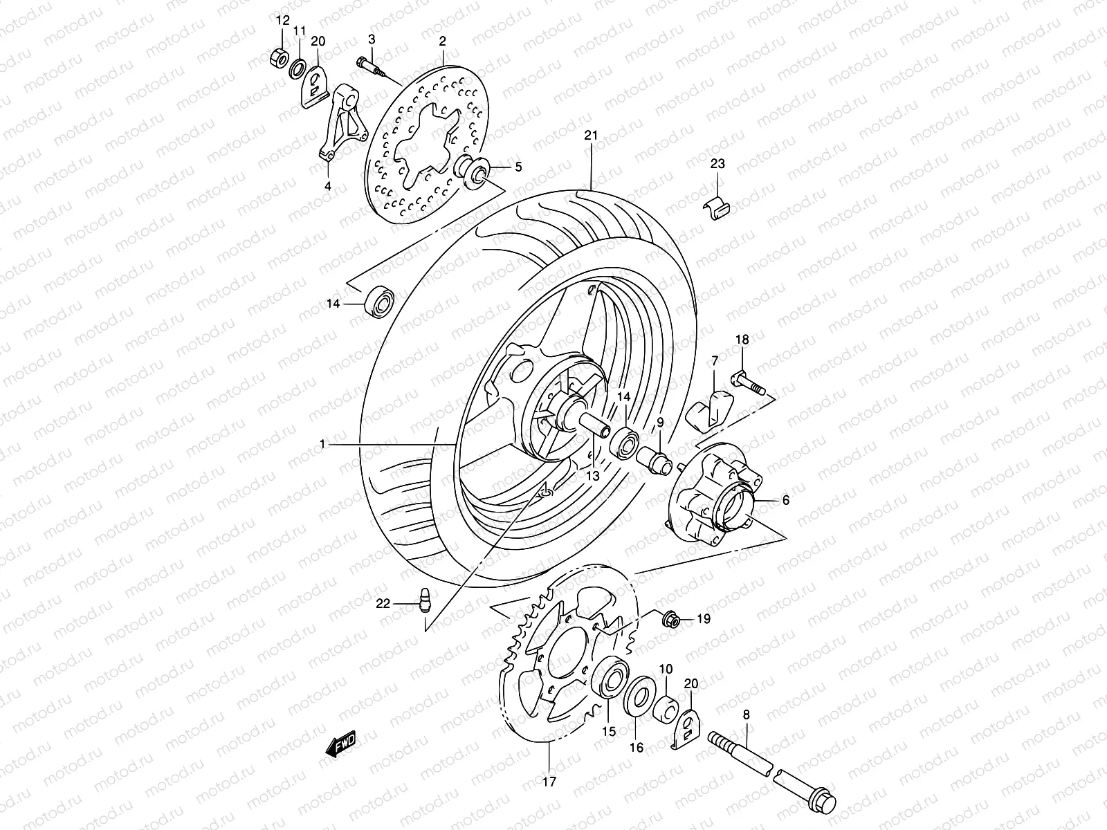 54 - REAR WHEEL
