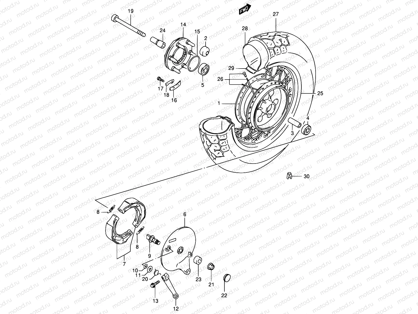 54 - REAR WHEEL