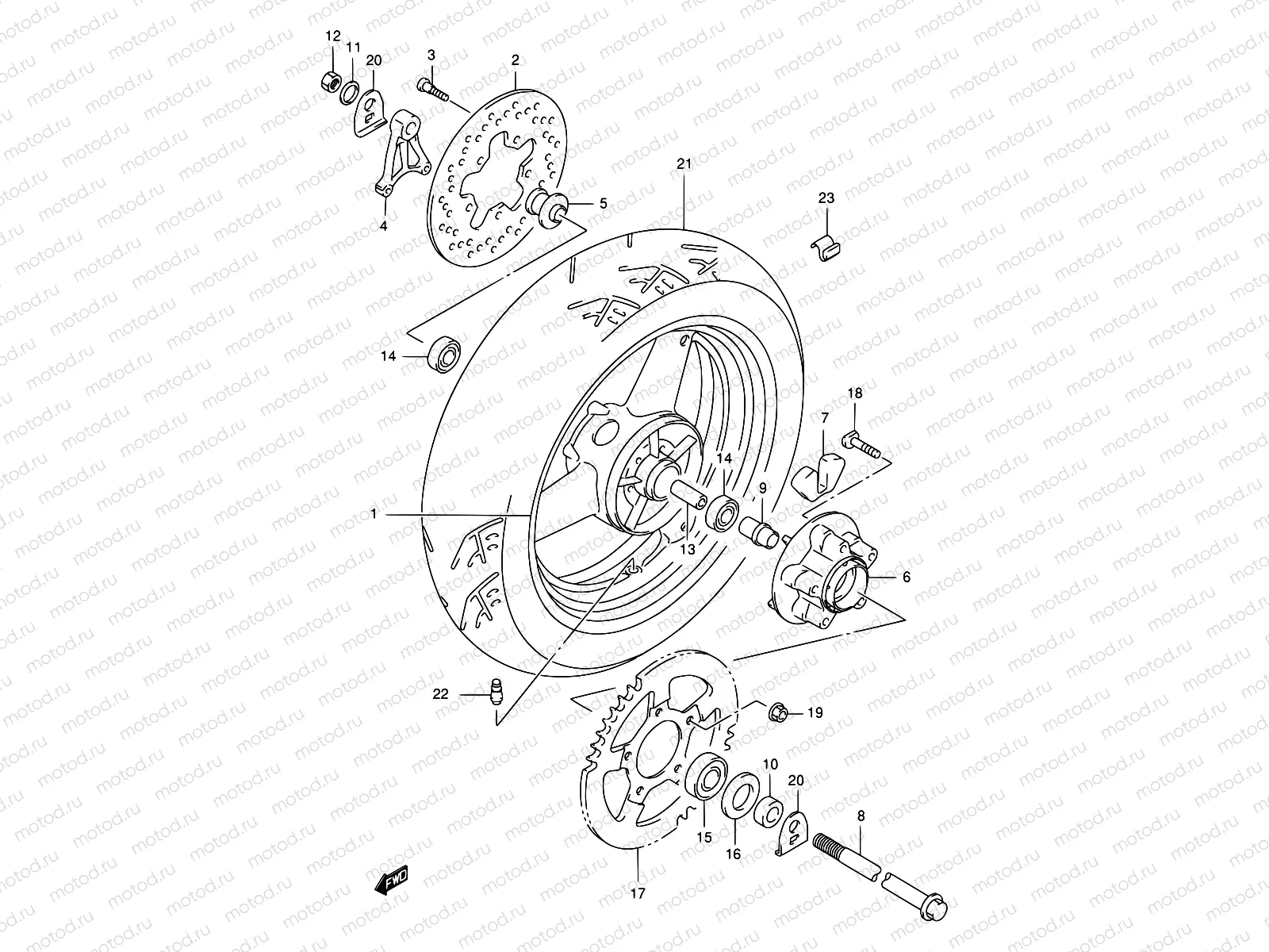 54 - REAR WHEEL