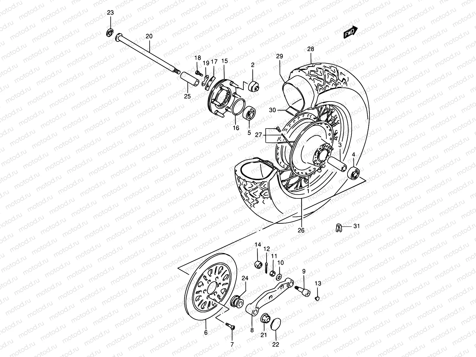 54 - REAR WHEEL
