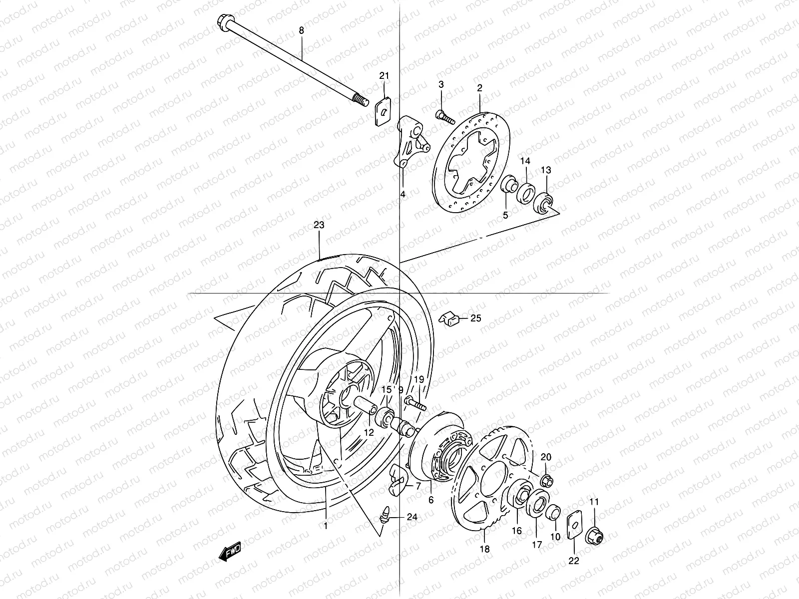 54 - REAR WHEEL