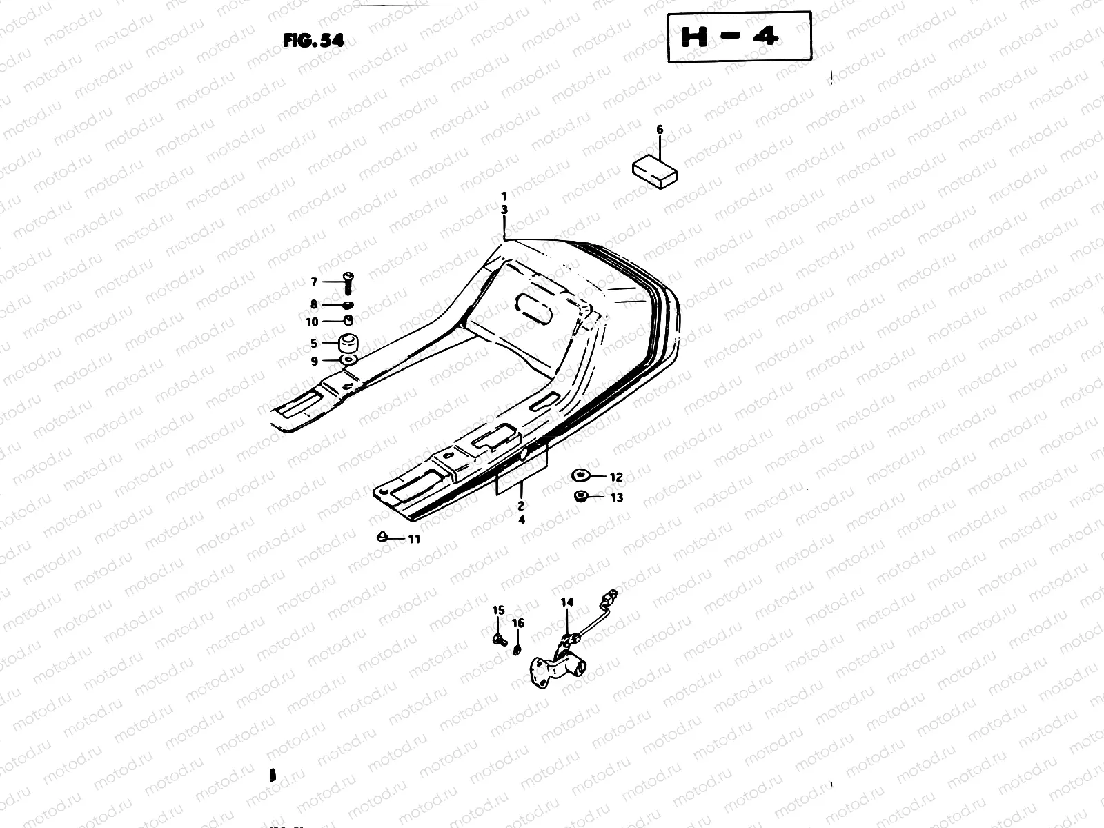 54 - SEAT TAIL COVER (MODEL D)