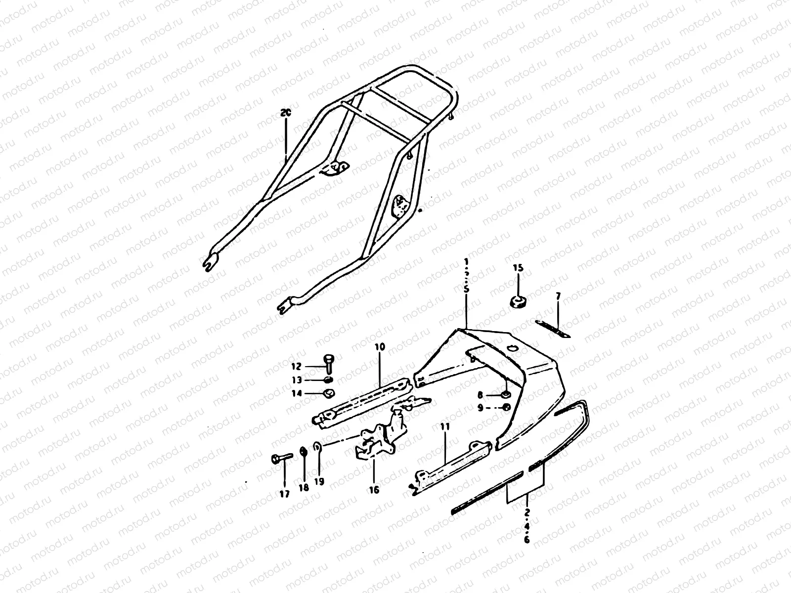 54 - SEAT TAIL COVER (MODEL X : 24L)