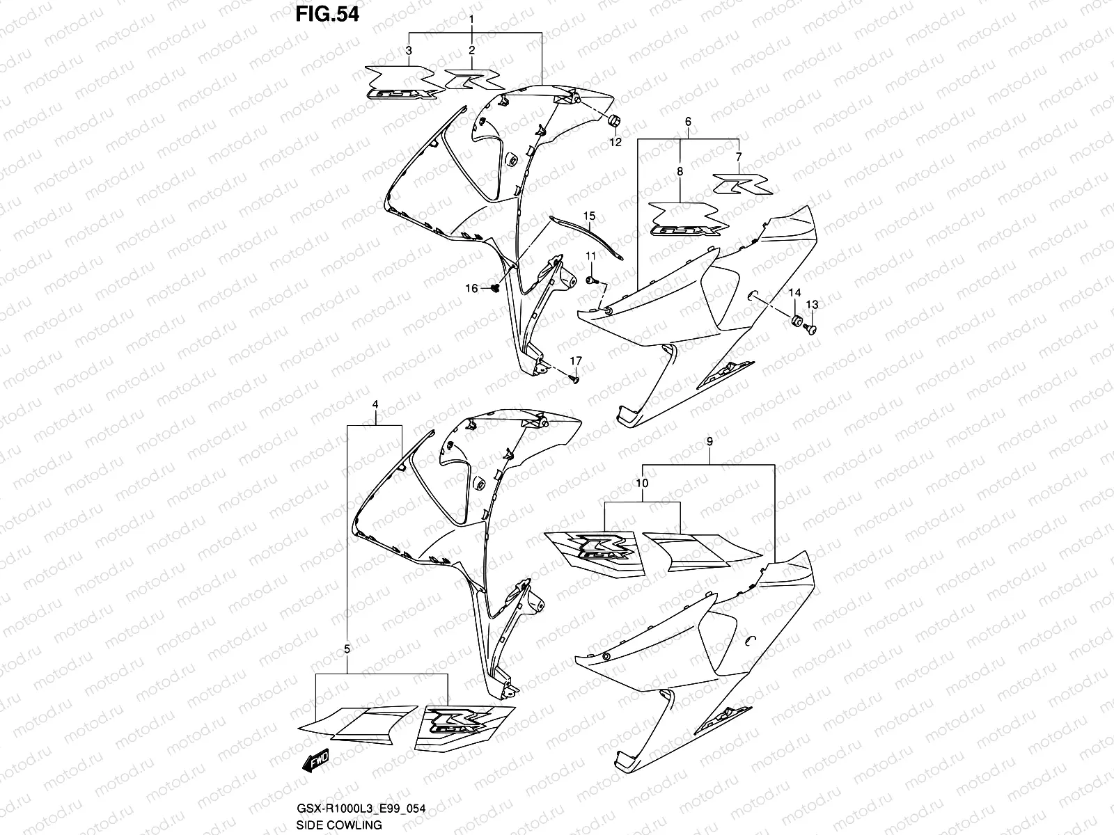 54 - SIDE COWLING