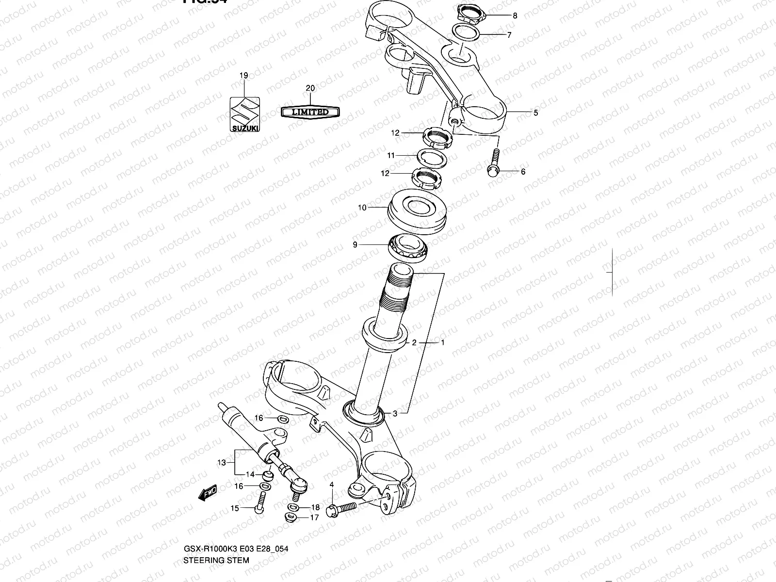 54 - STEERING STEM