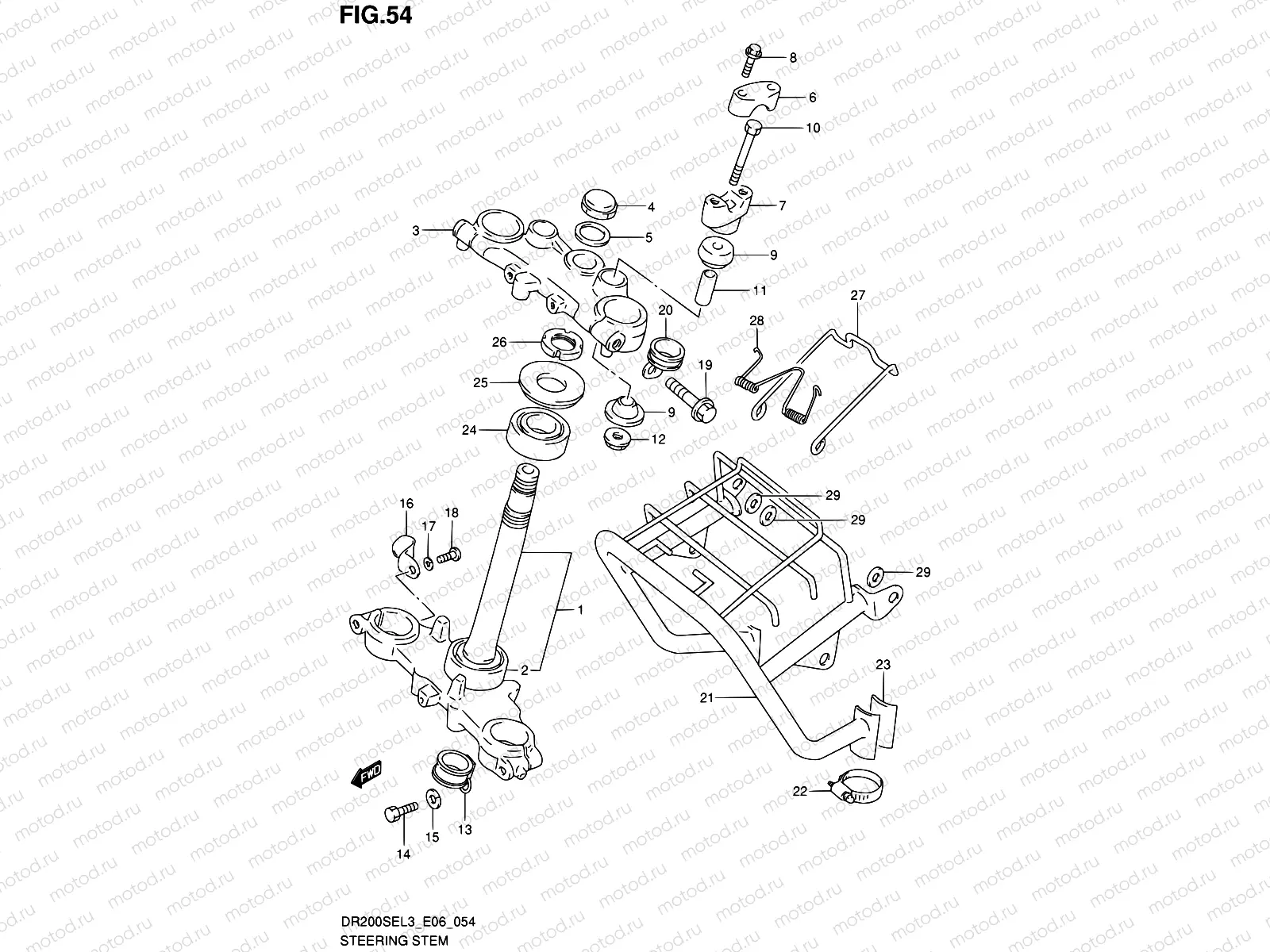 54 - STEERING STEM (DR200SEL3 E24)