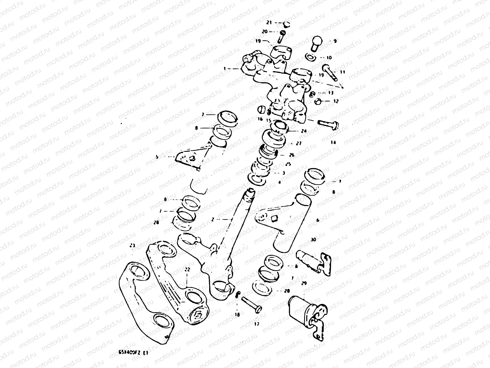 54 - STEERING STEM (MODEL X)