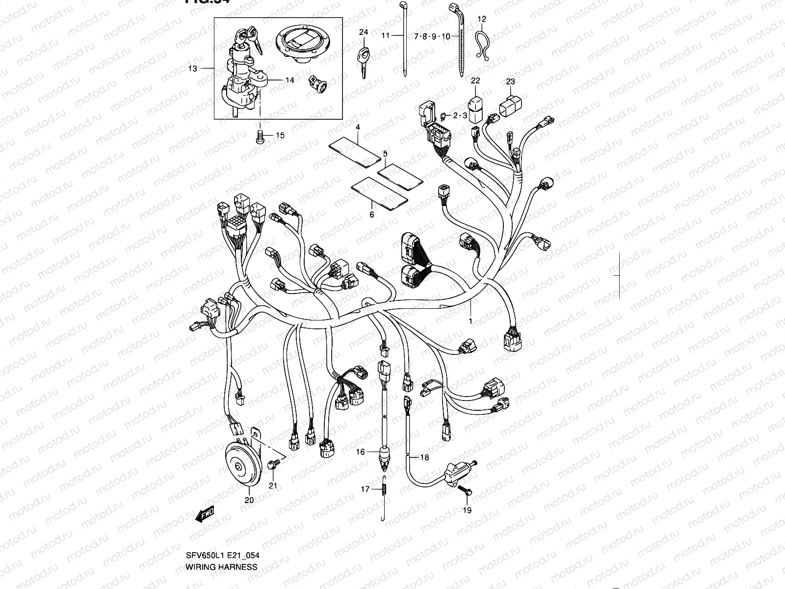 54 - WIRING HARNESS (SFV650UL1 E21)
