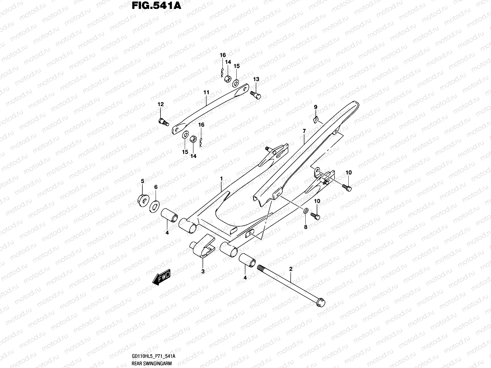 541A - REAR SWINGINGARM