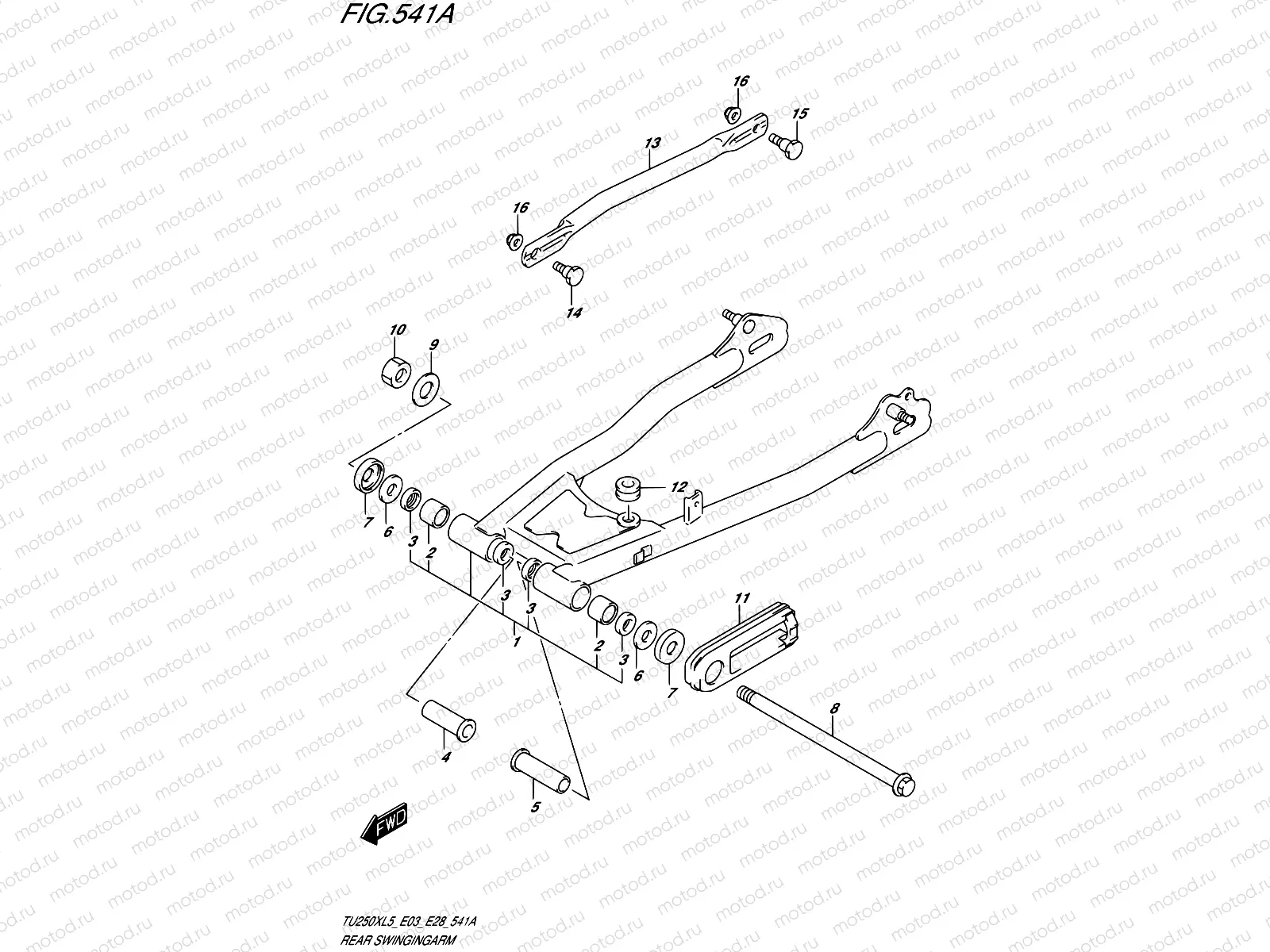 541A - REAR SWINGINGARM