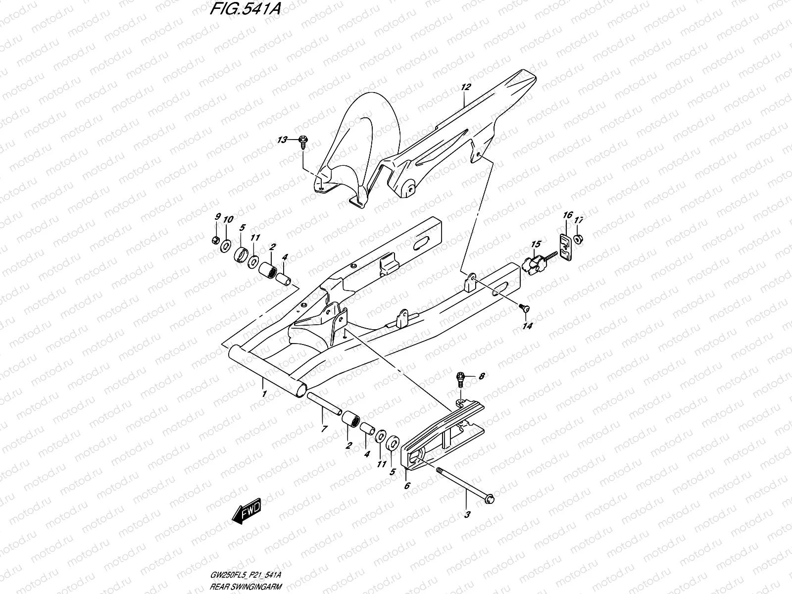 541A - REAR SWINGINGARM