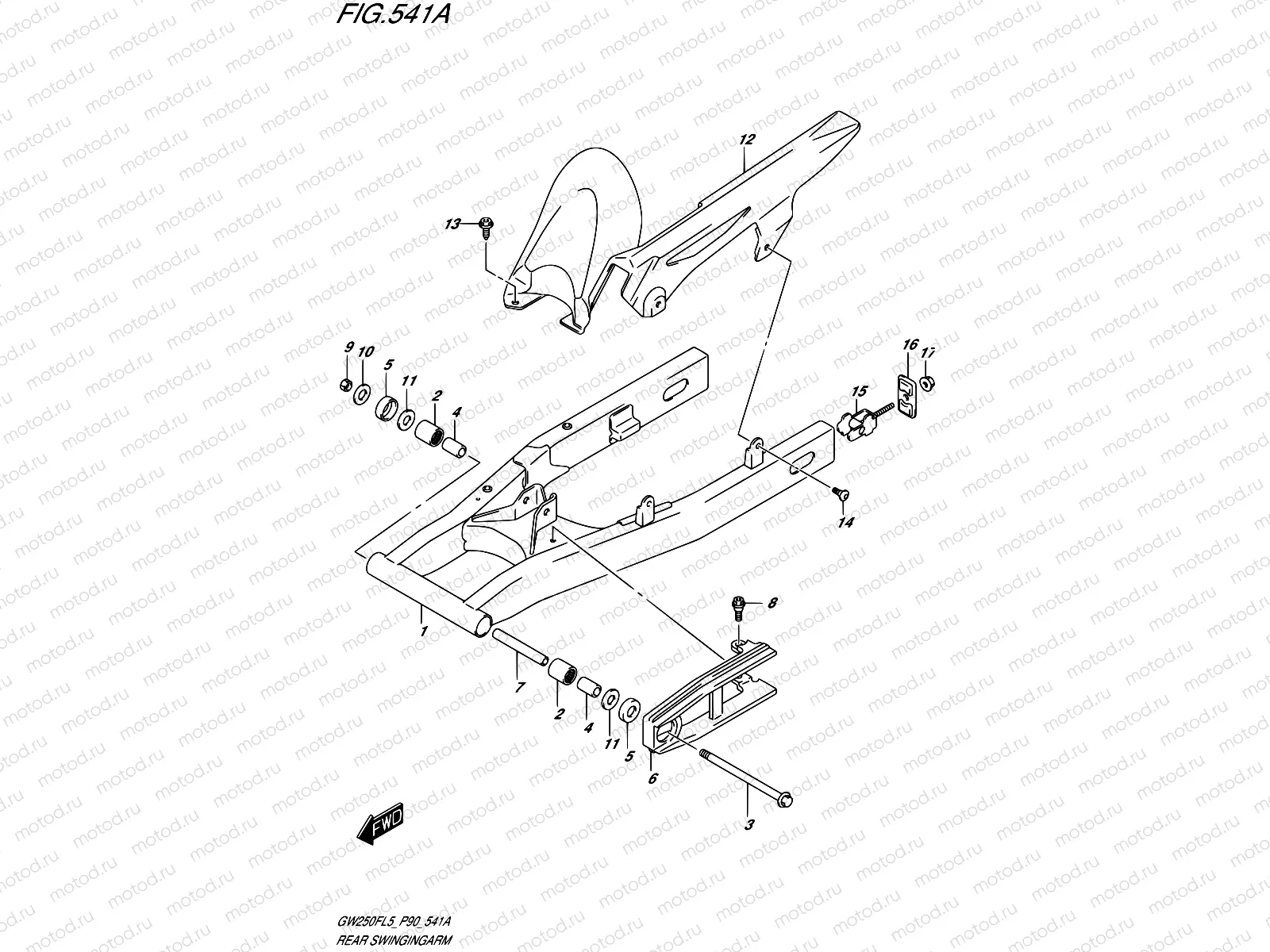 541A - REAR SWINGINGARM