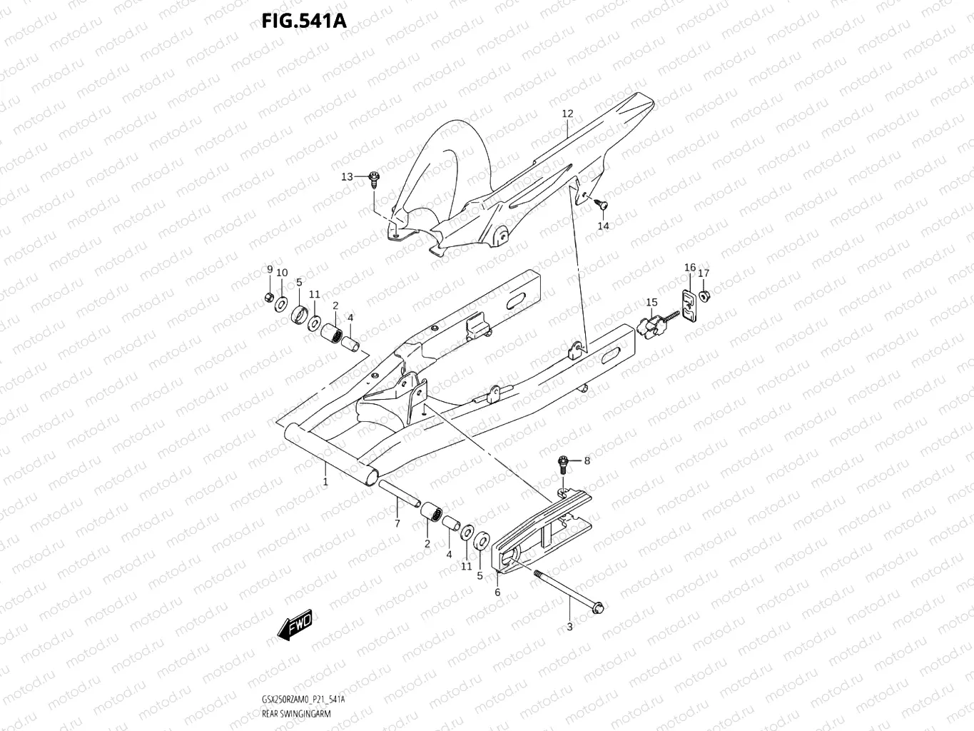 541A - REAR SWINGINGARM