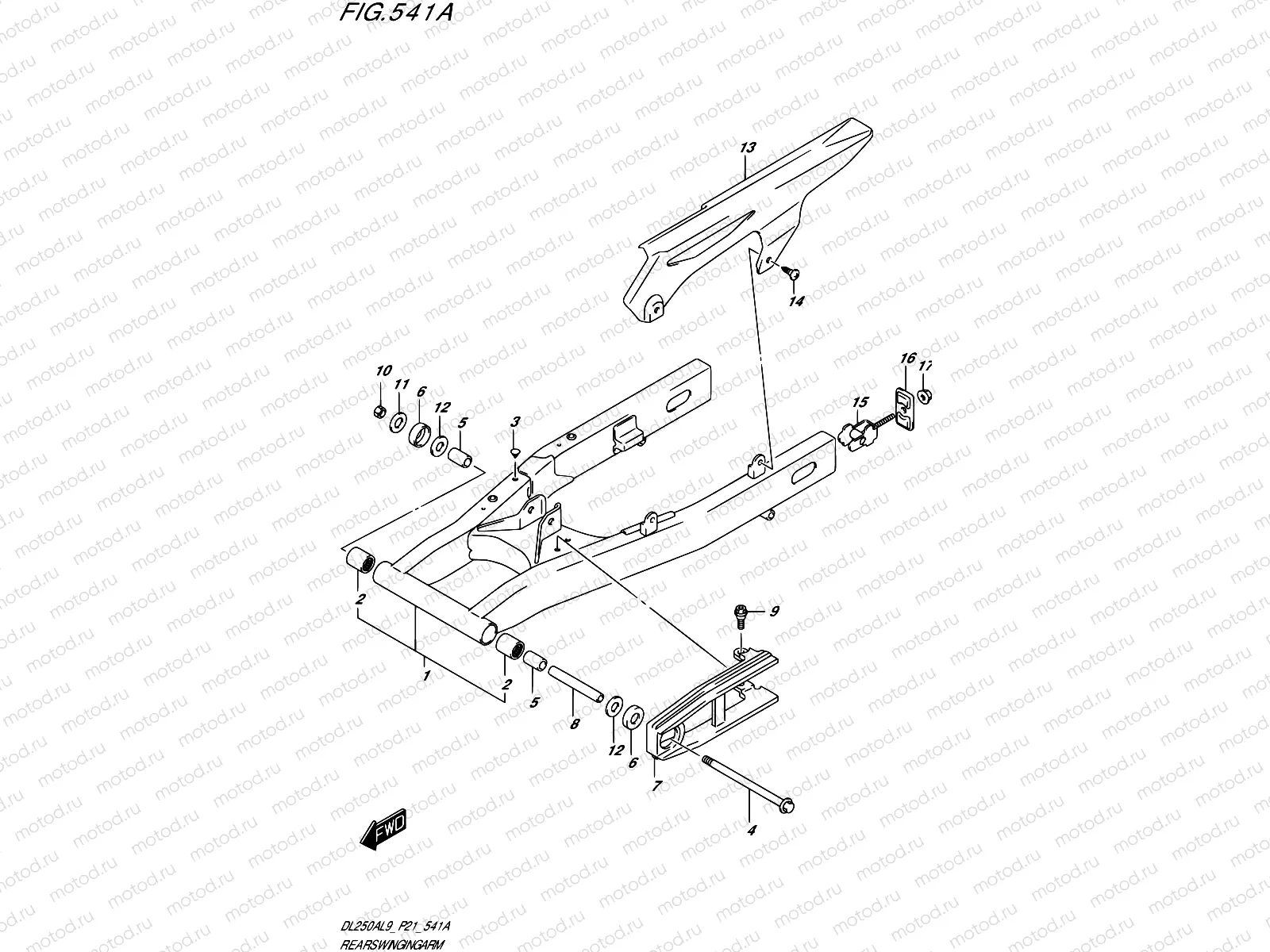 541A - REAR SWINGINGARM