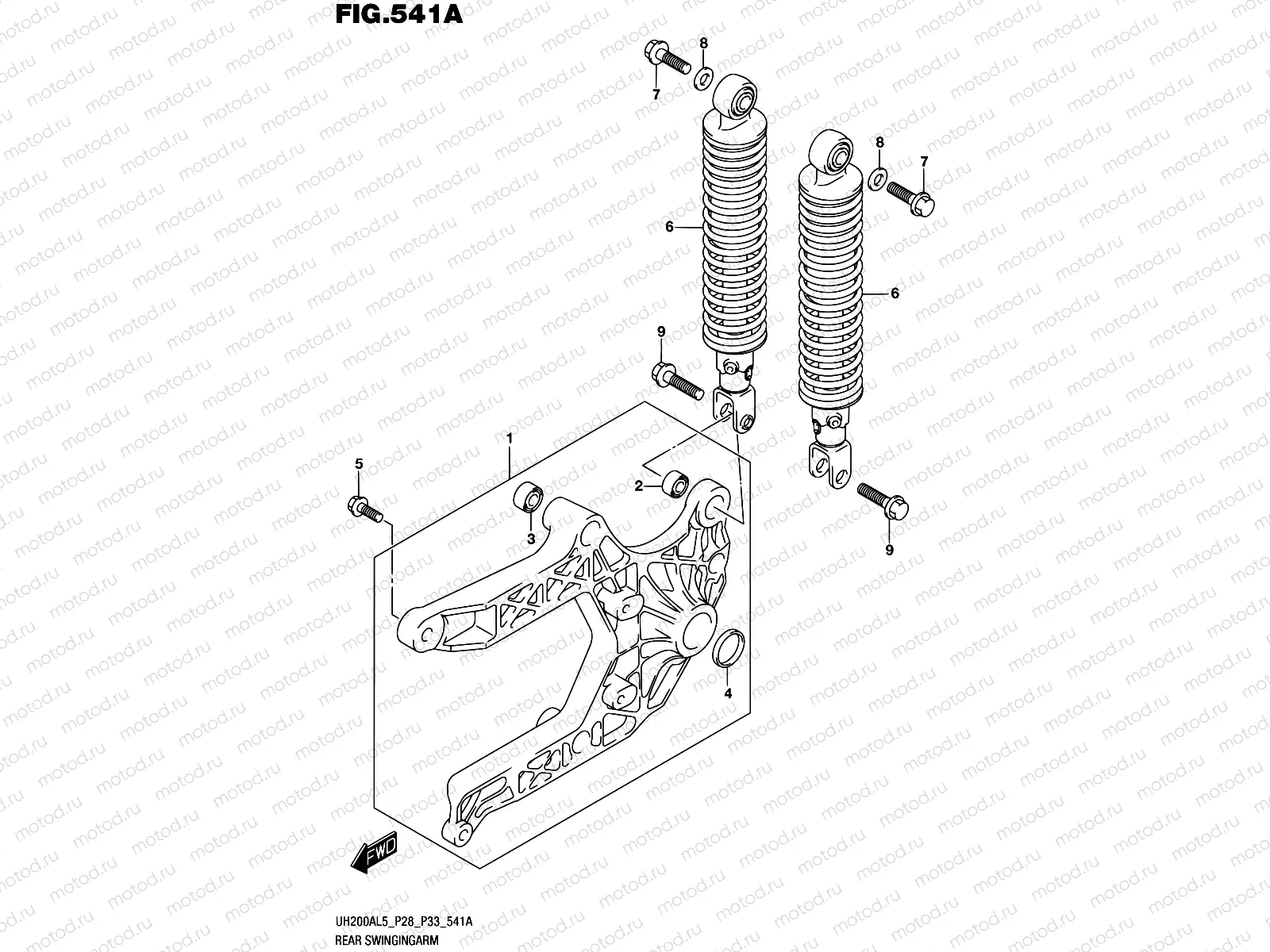 541A - REAR SWINGINGARM