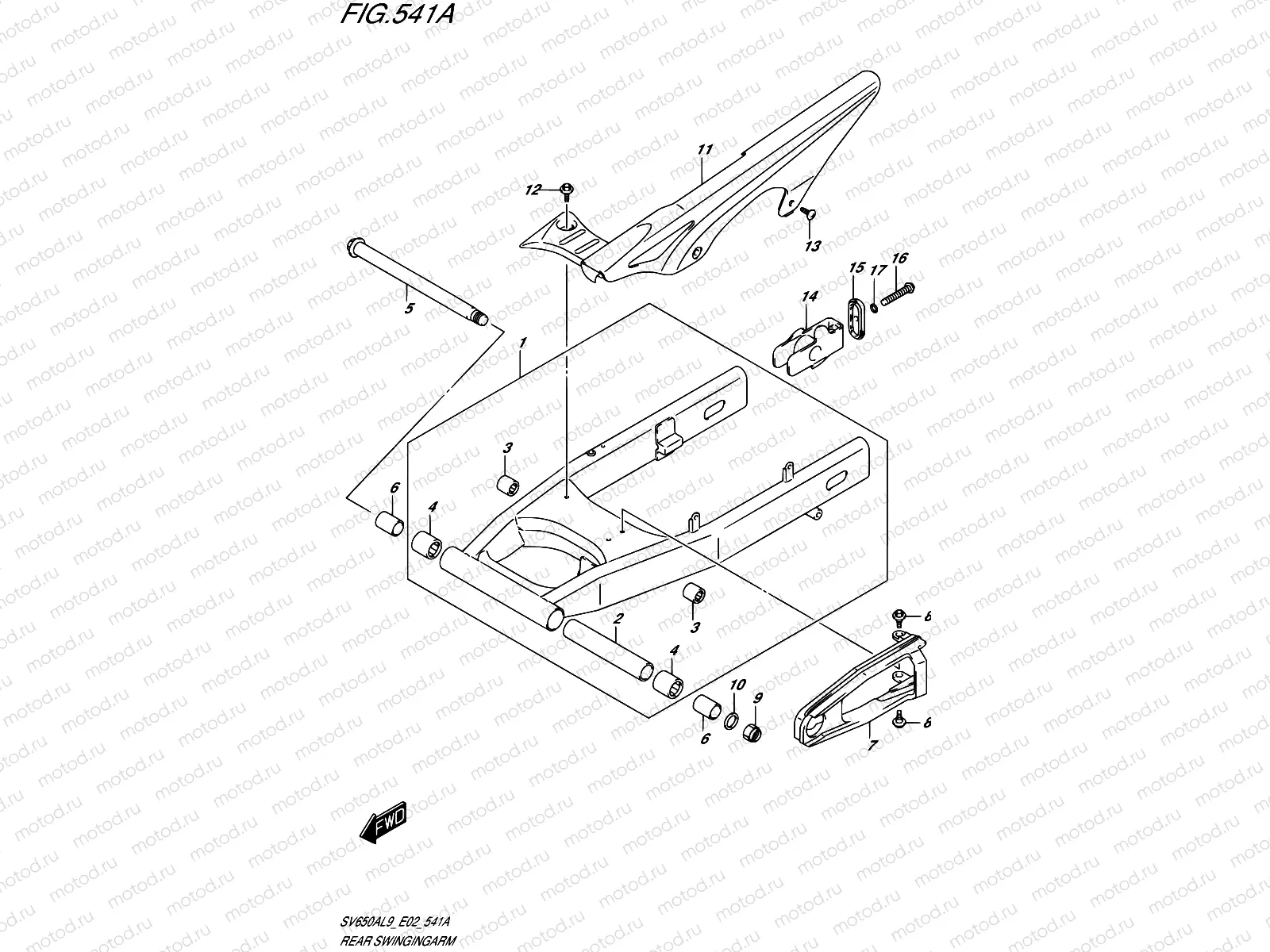 541A - REAR SWINGINGARM