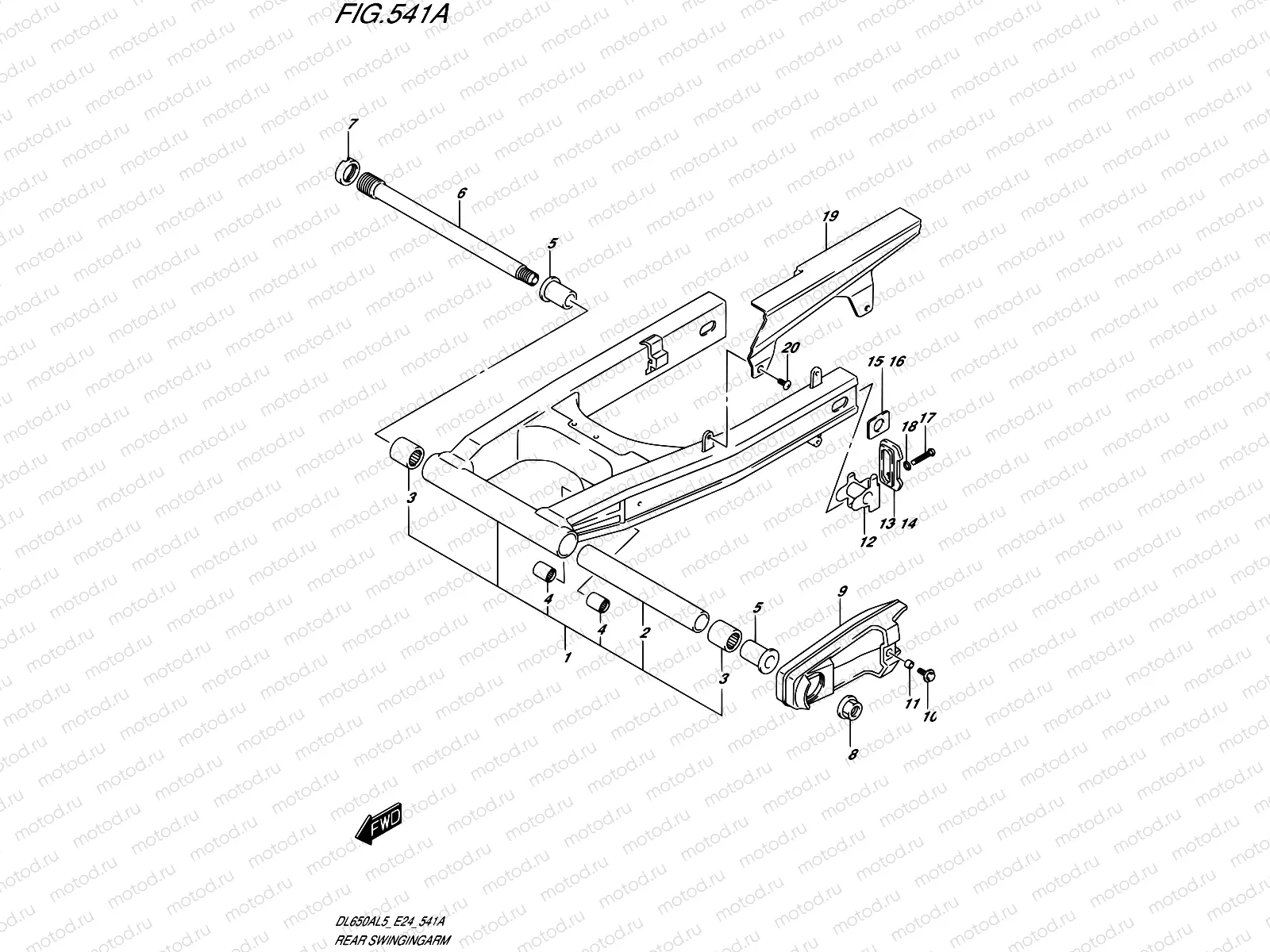 541A - REAR SWINGINGARM