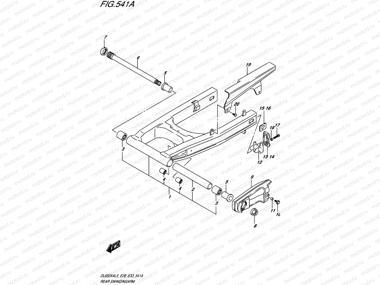541A - REAR SWINGINGARM