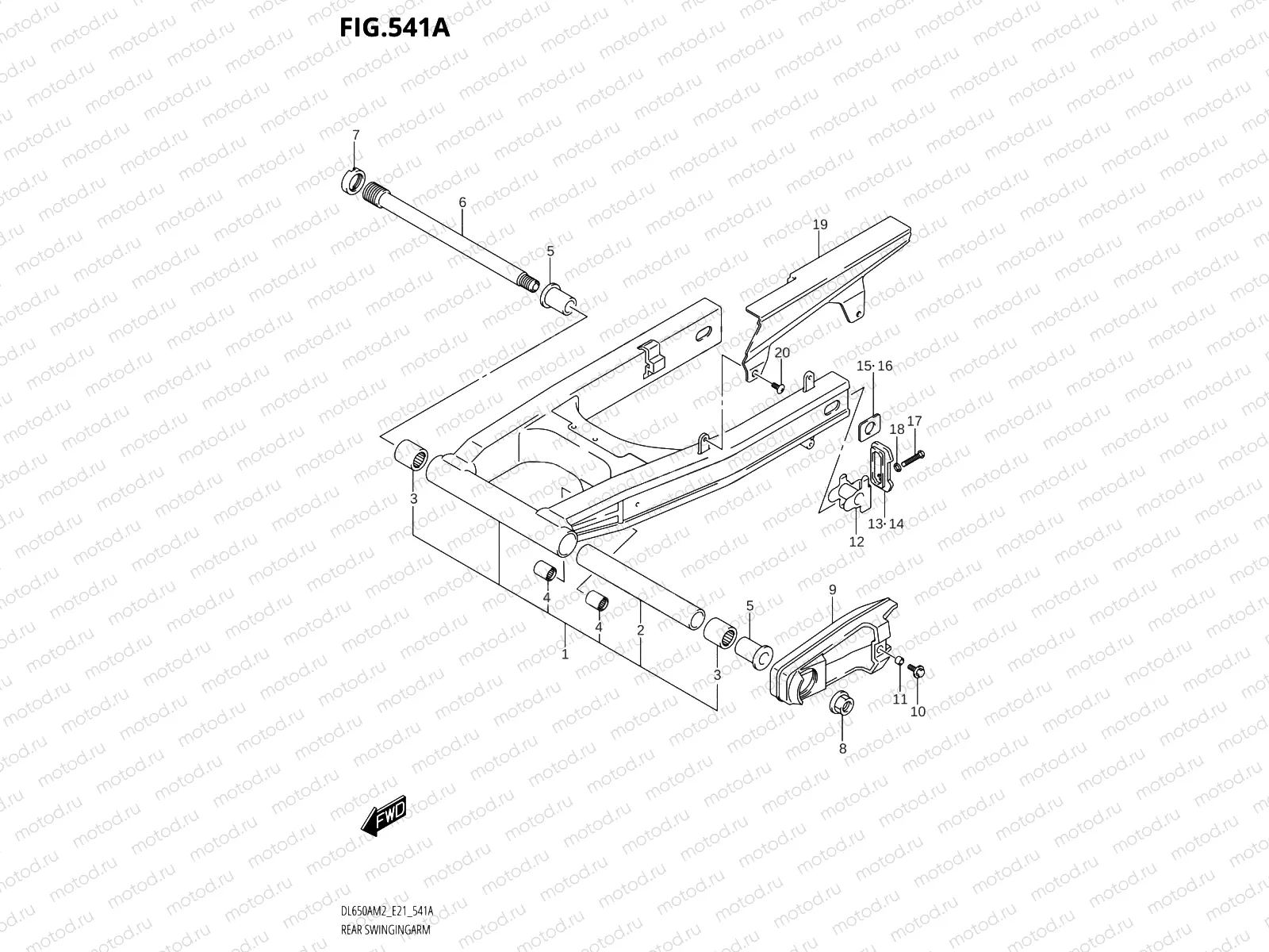 541A - REAR SWINGINGARM