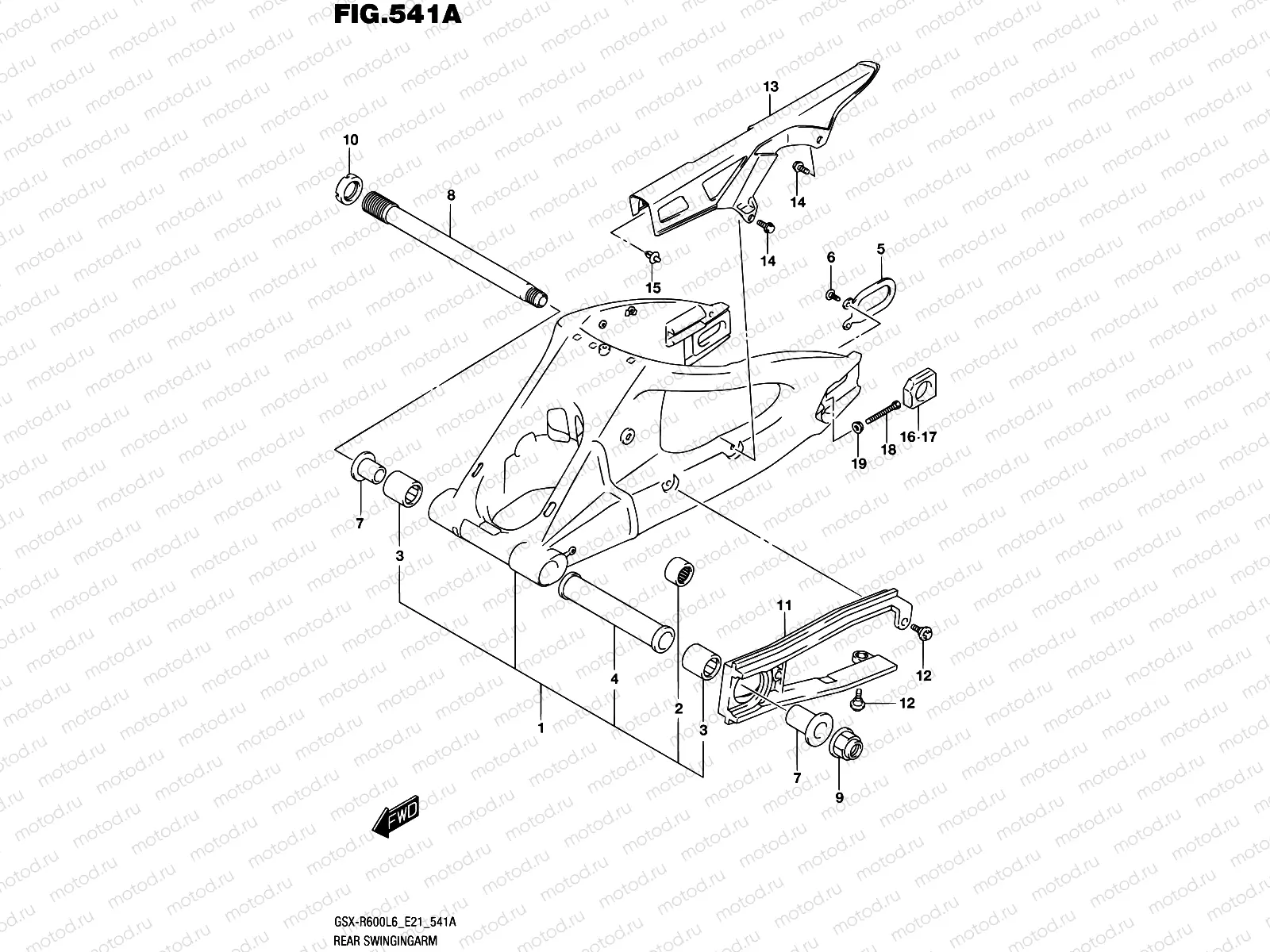 541A - REAR SWINGINGARM