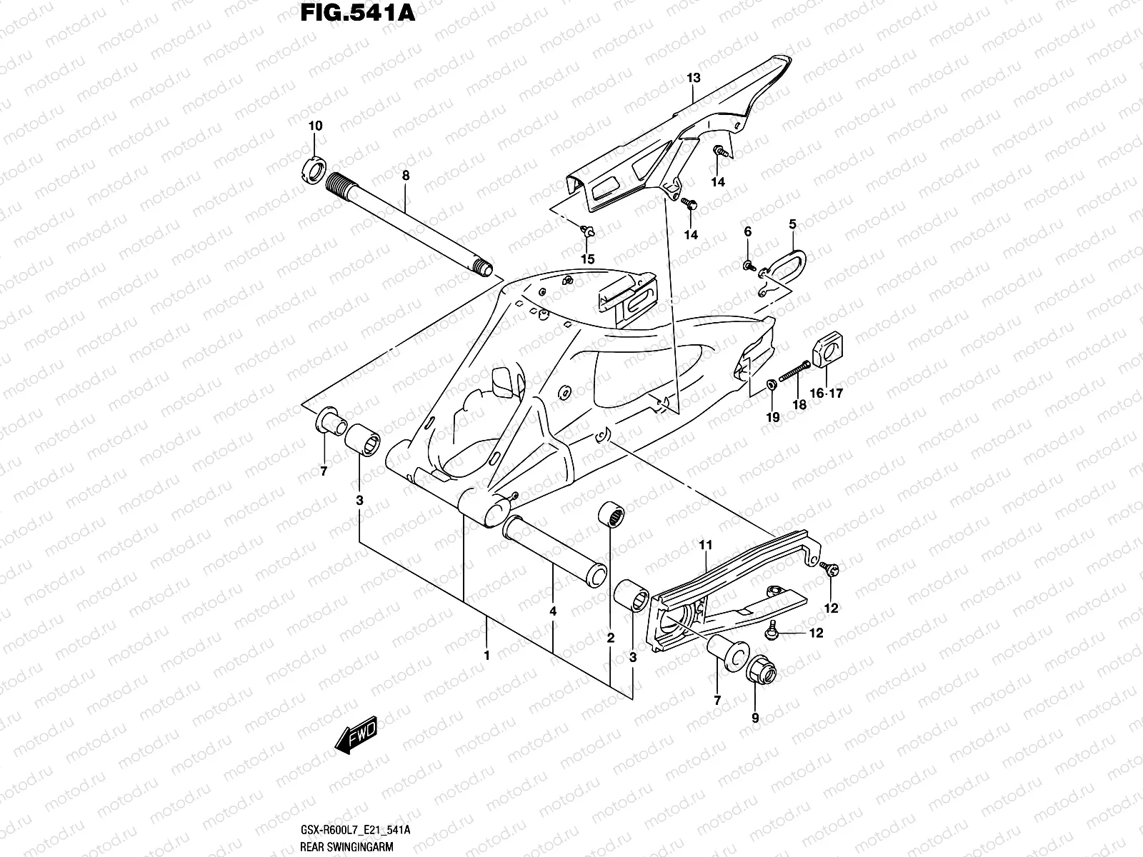 541A - REAR SWINGINGARM