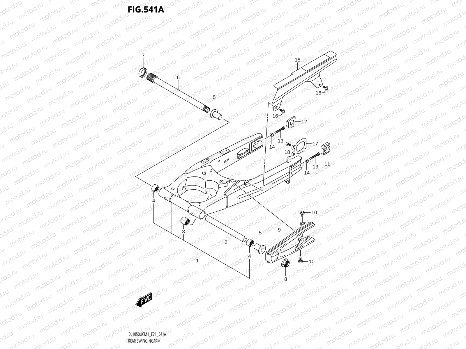 541A - REAR SWINGINGARM