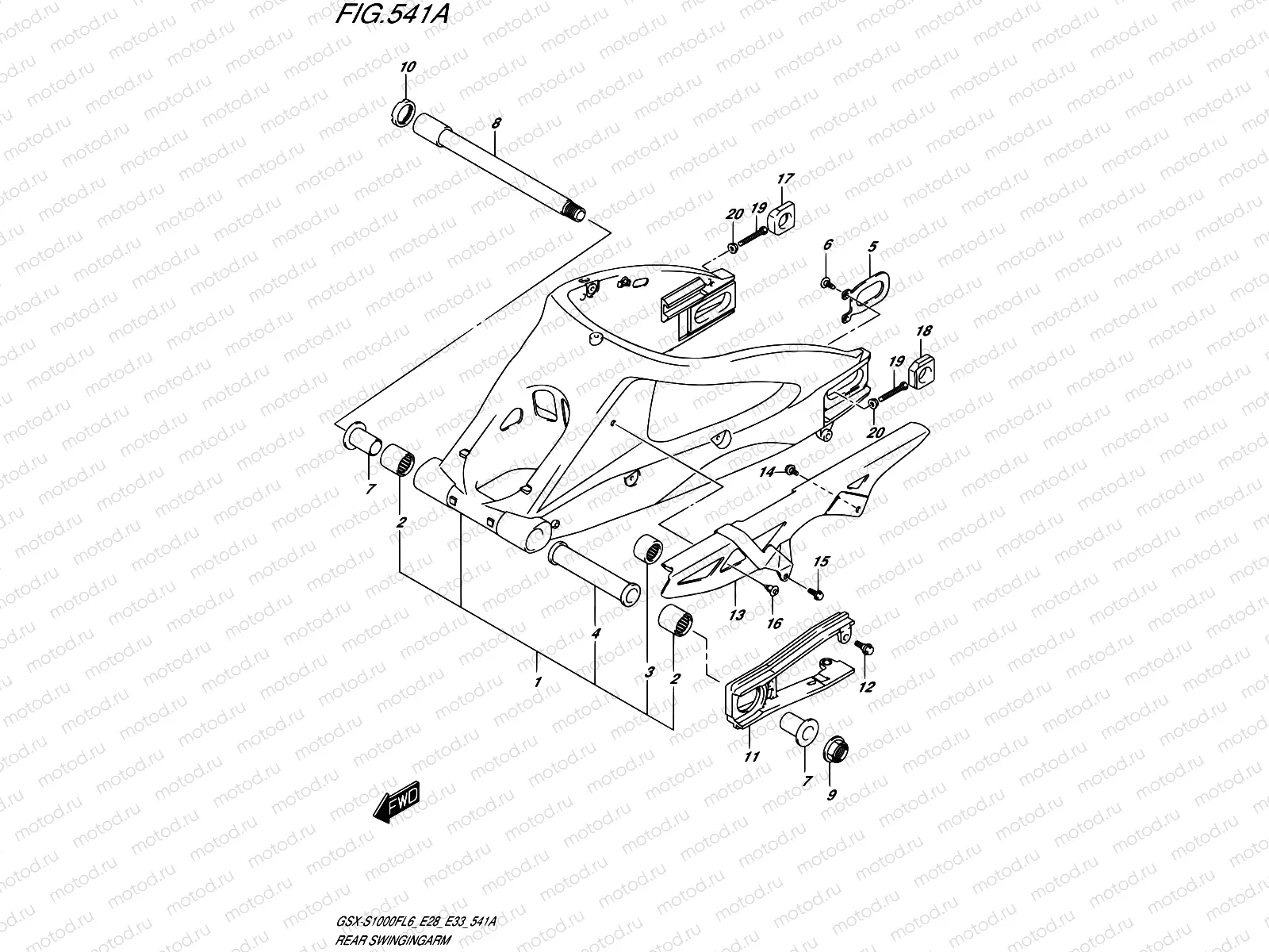 541A - REAR SWINGINGARM