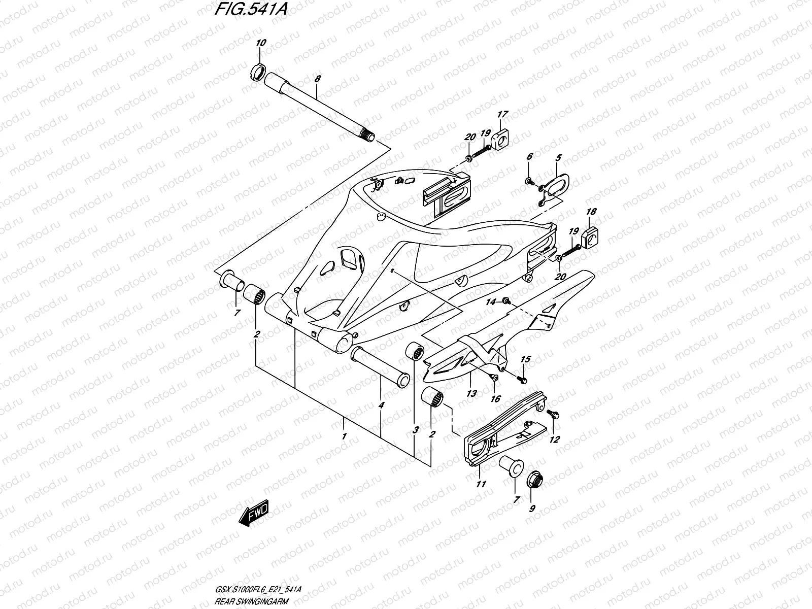 541A - REAR SWINGINGARM