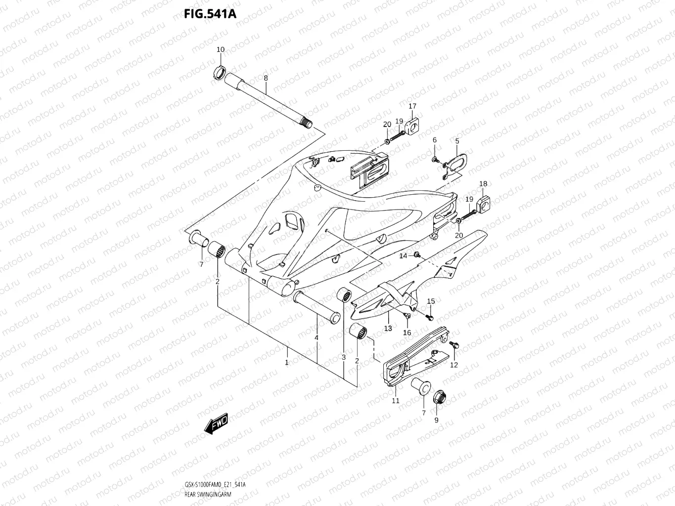 541A - REAR SWINGINGARM