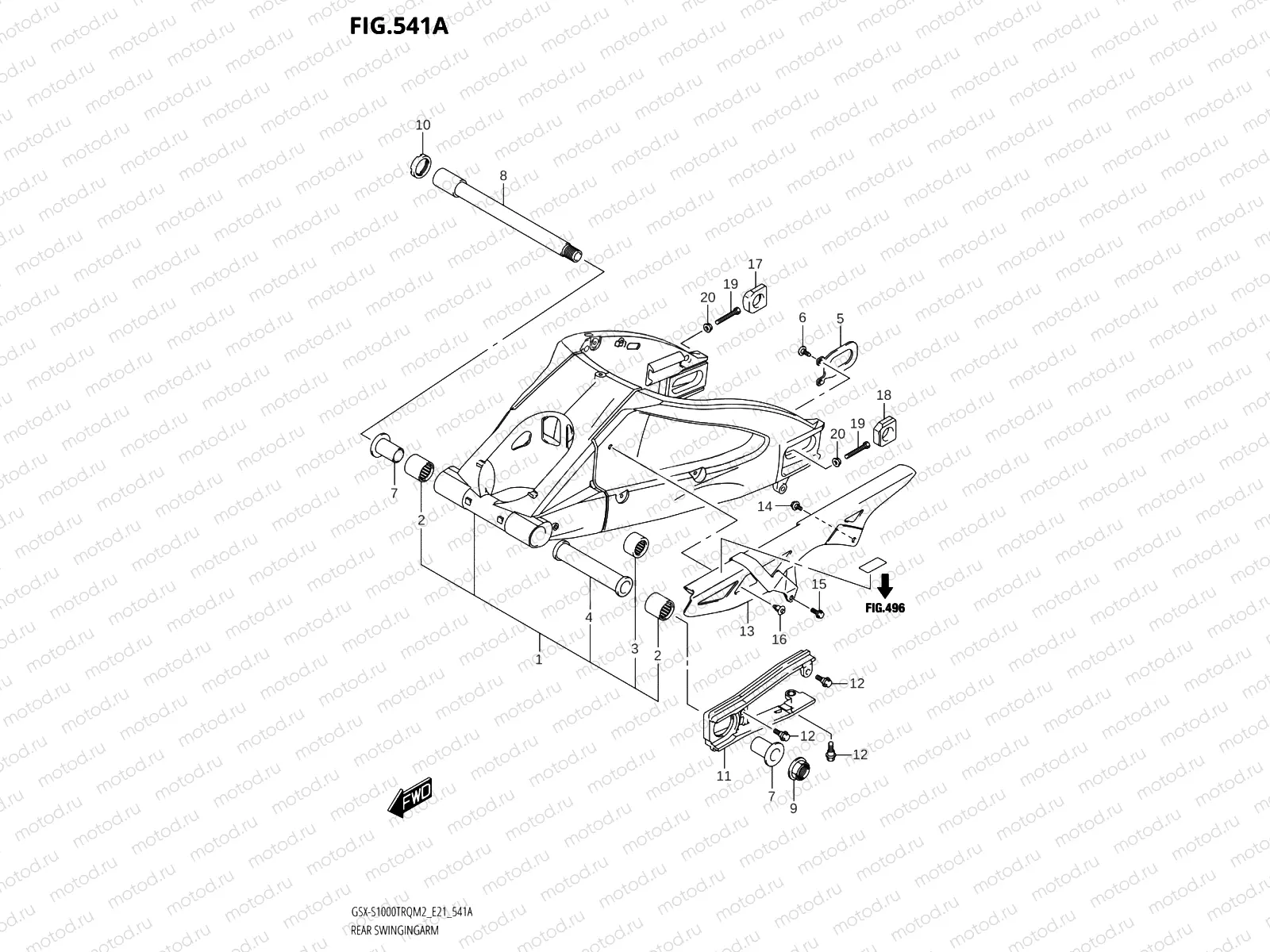 541A - REAR SWINGINGARM