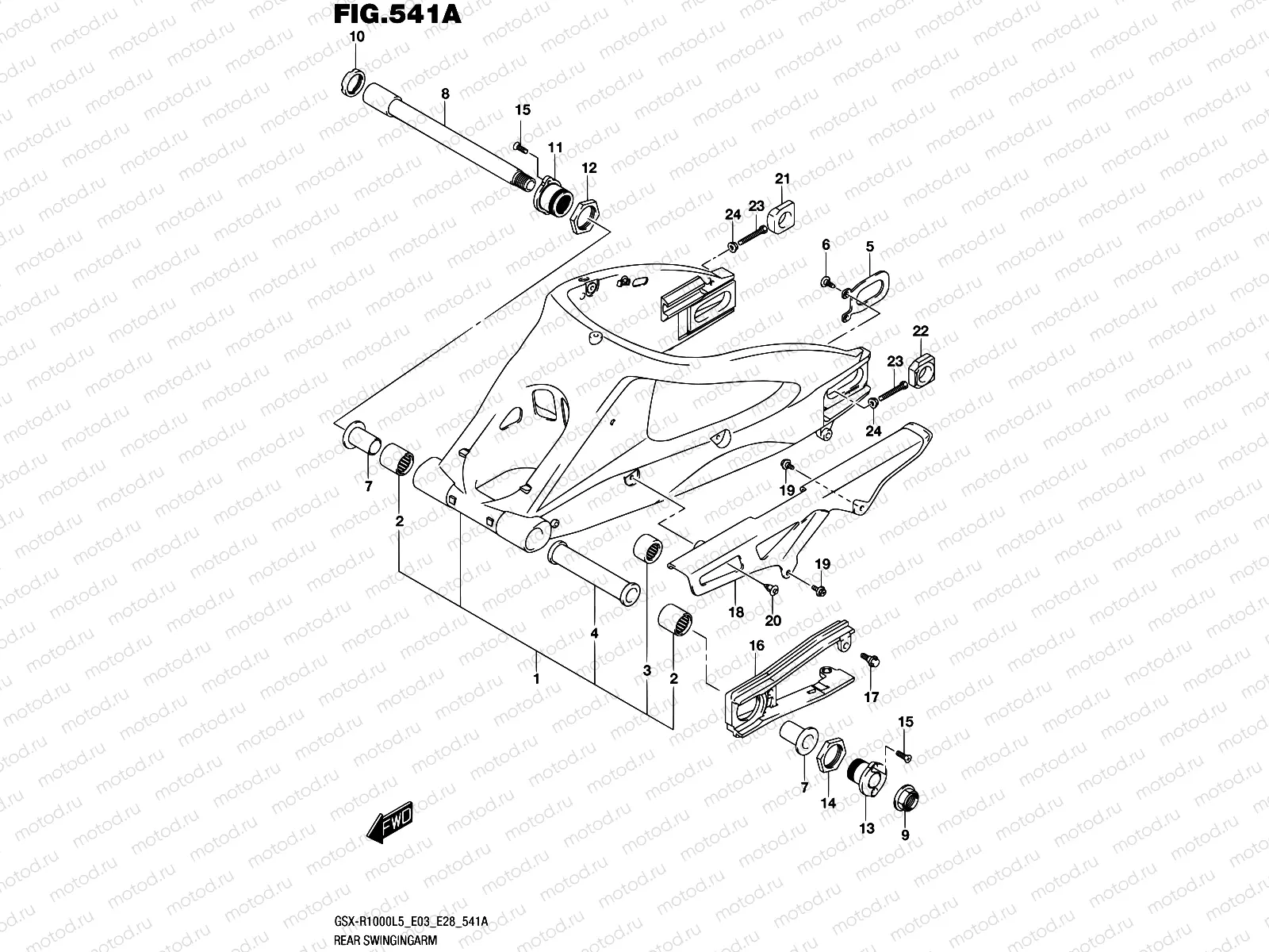 541A - REAR SWINGINGARM