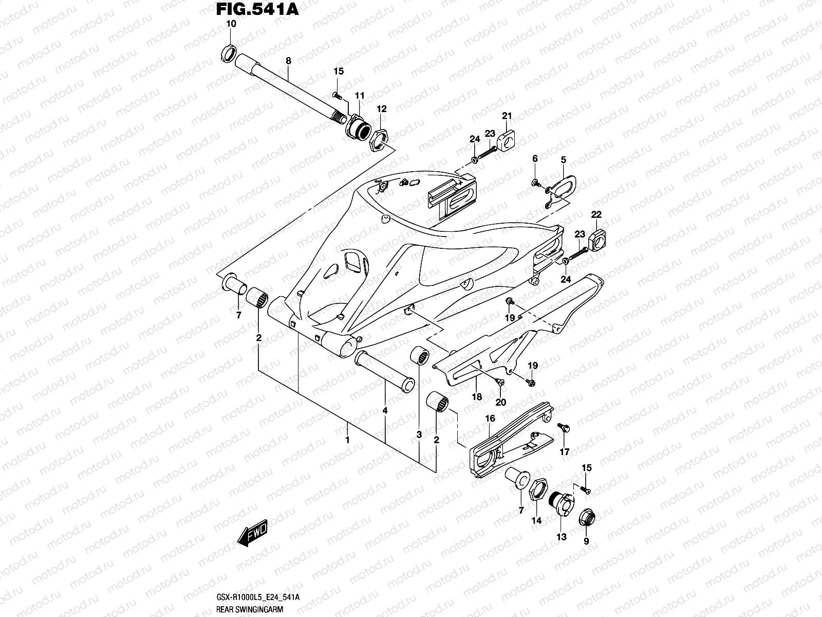 541A - REAR SWINGINGARM