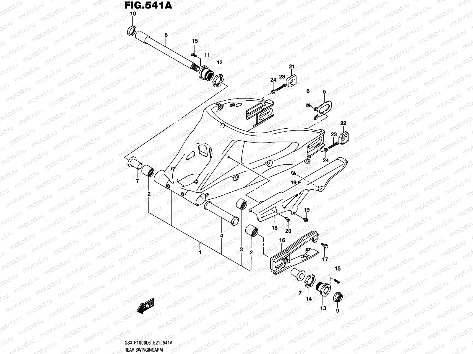 541A - REAR SWINGINGARM