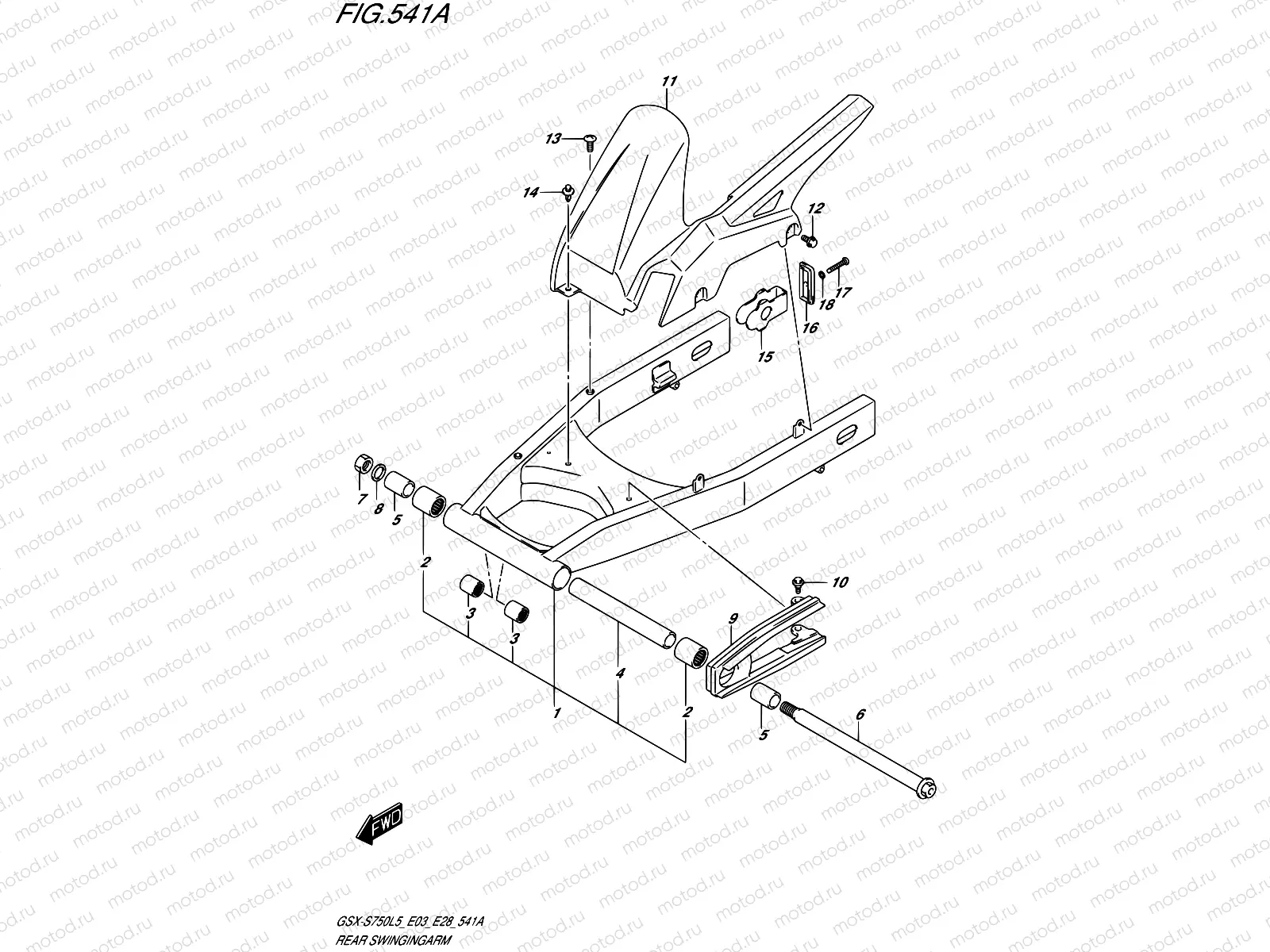 541A - REAR SWINGINGARM