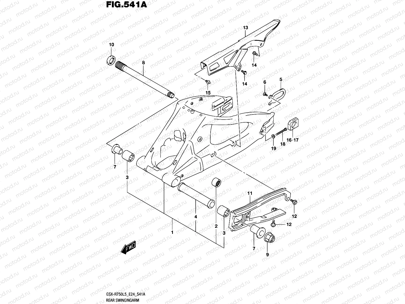 541A - REAR SWINGINGARM