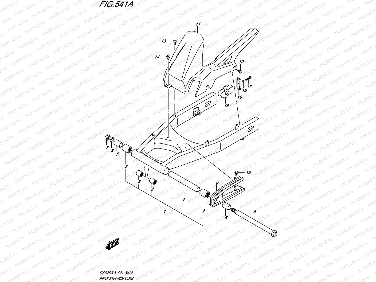 541A - REAR SWINGINGARM