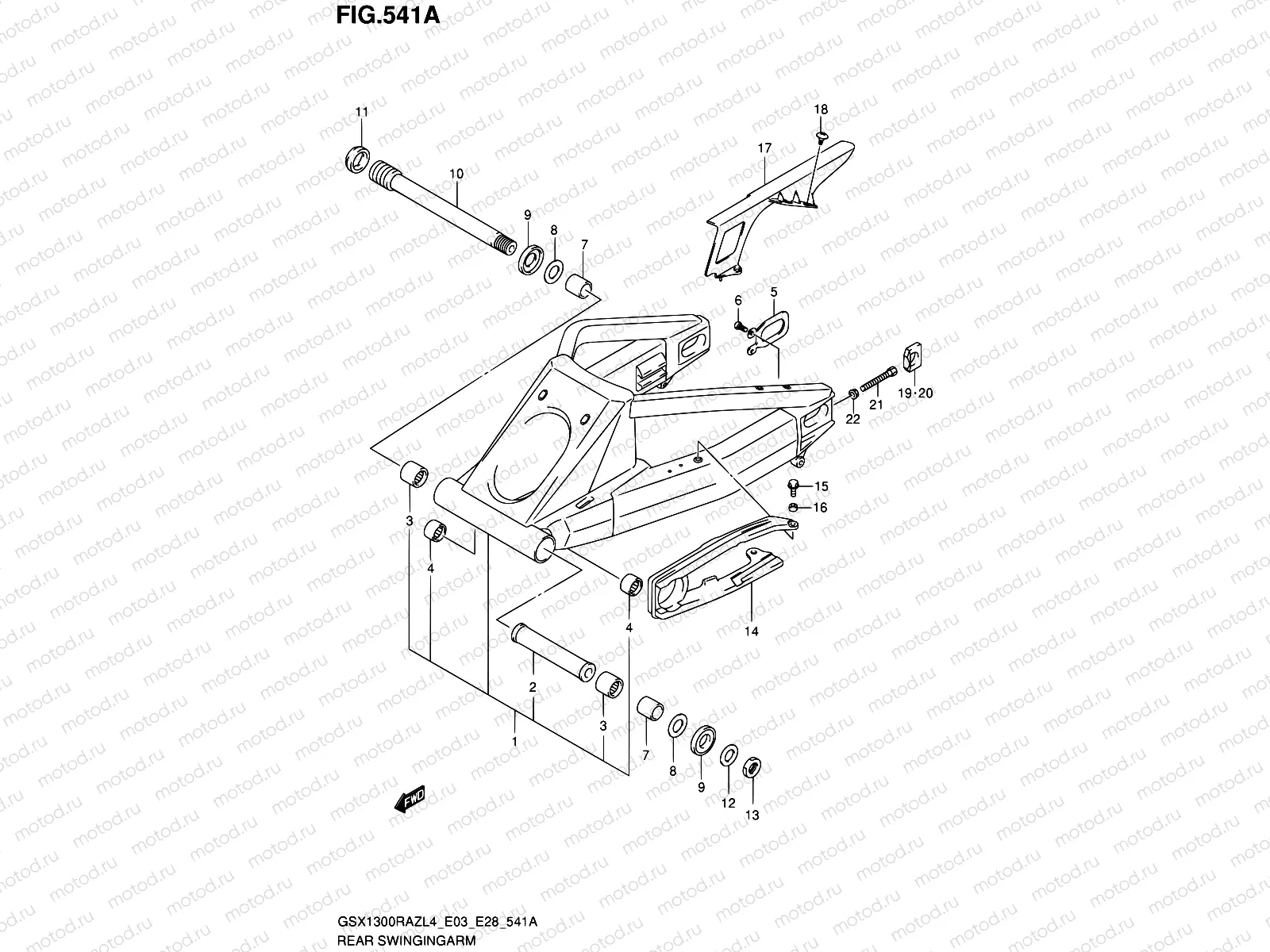 541A - REAR SWINGINGARM